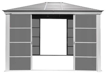 Sojag Pavillon Striano, mit 4 Seitenteilen, (Set), BxT: 362x298 cm