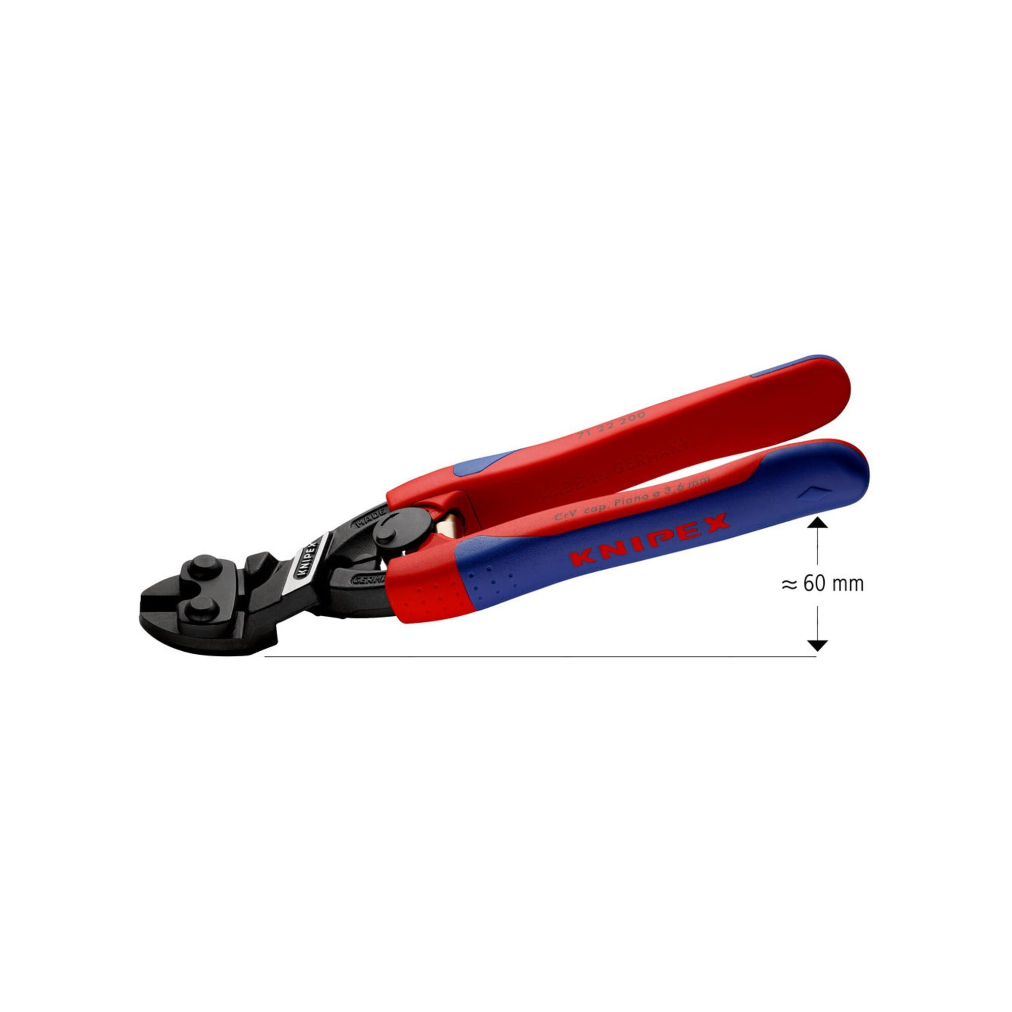 Knipex Bolzenschneider KNIPEX 71 22 200 CoBolt® Kompakt-Bolzenschneider mit schlanken