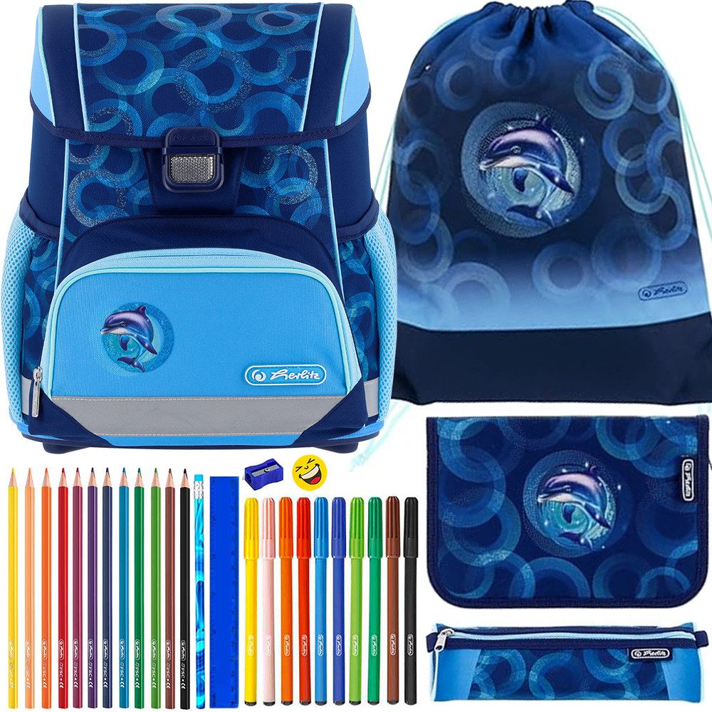 Schulranzen Set Loop Plus 10-teilig 2026 Mädchen Dolphin Ride