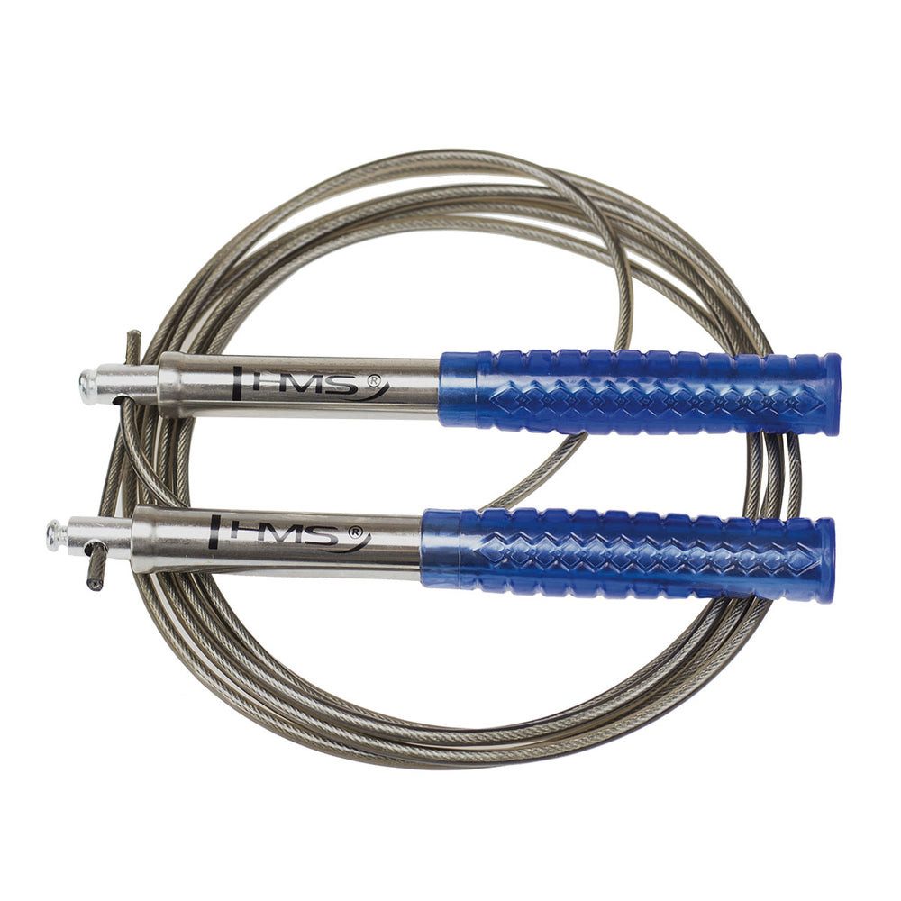 HMS Springseil Speedrope Sprungseil Fitnessseil, Kugellager, längenverstellbar, Stahlseil