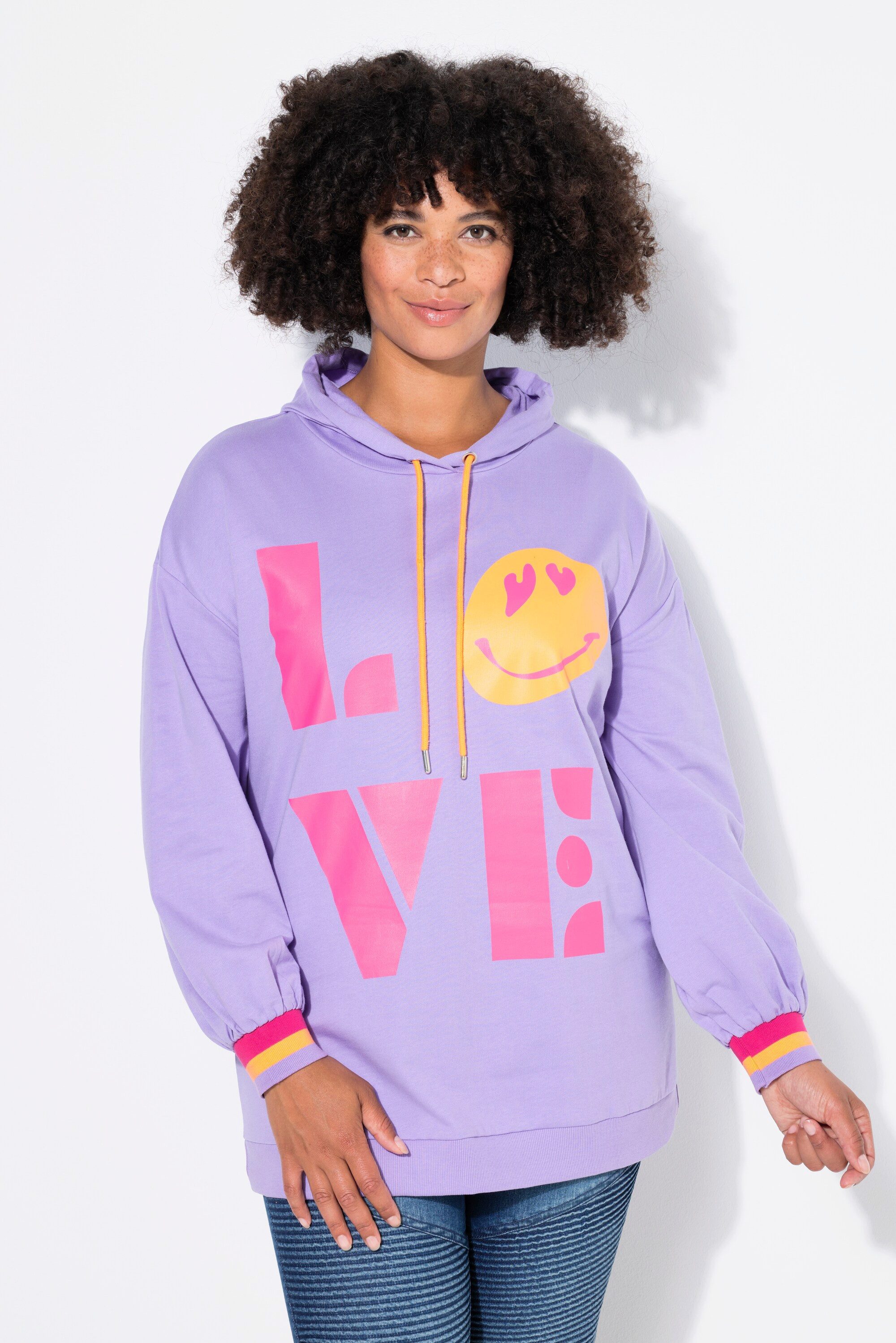 Angel of Style Sweatshirt Hoodie LOVE SMILEY Motiv Kapuzensweater günstig online kaufen