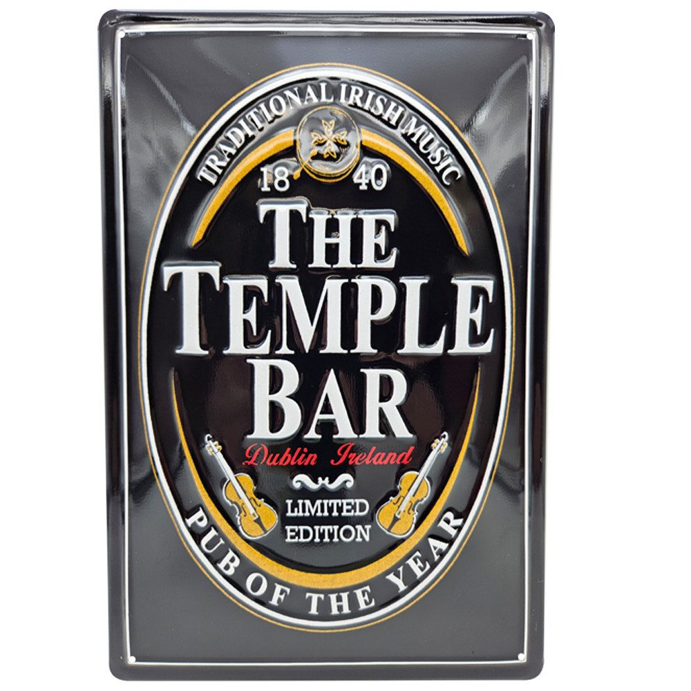 what the shop Metallbild Blechschild The Temple Bar Limited Edition, Bier, Retro Vintage Blechschild 20x30 cm