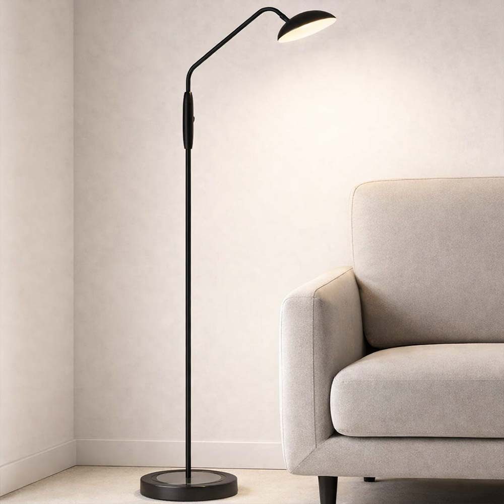 FISCHER & HONSEL LED Stehlampe, LED-Leuchtmittel fest verbaut, Warmweiß, Neutralweiß, Stehlampe Stehleuchte Touchdimmer Leselampe sandschwarz LED 135 cm