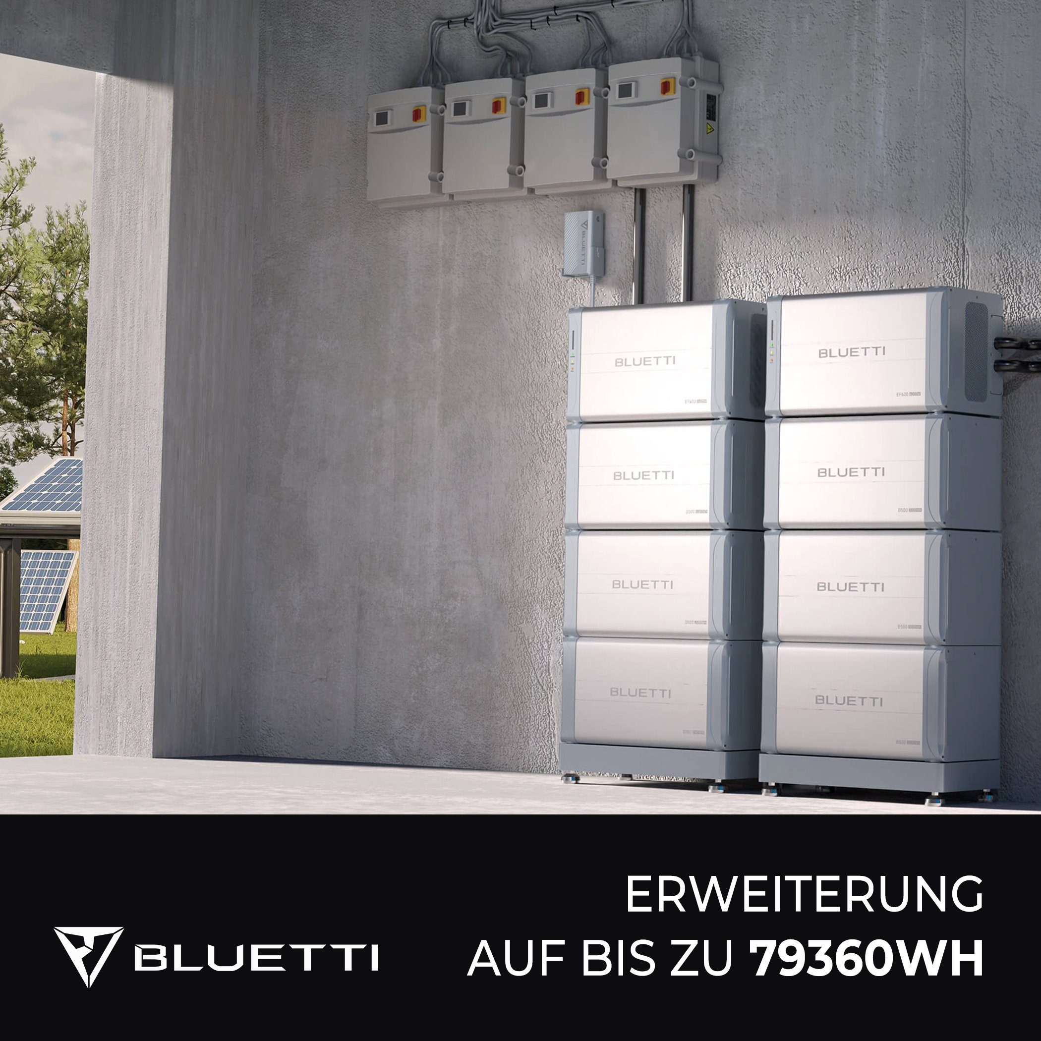 BLUETTI Stromerzeuger Hausbatteriespeicher, 6,00 in EP600+2*B500 kW