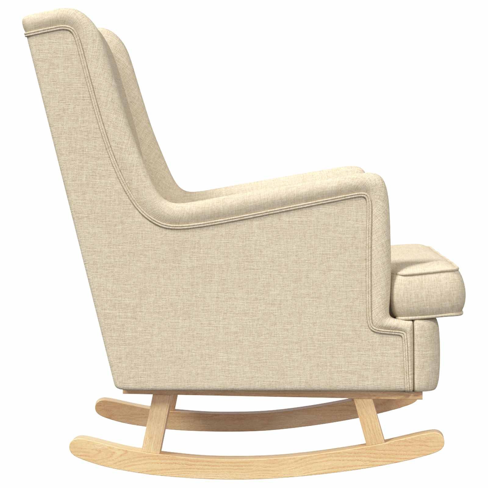 vidaXL Schaukelstuhl Schaukelstuhl Creme 62 x 80 x 85 cm Stoff (1 St)