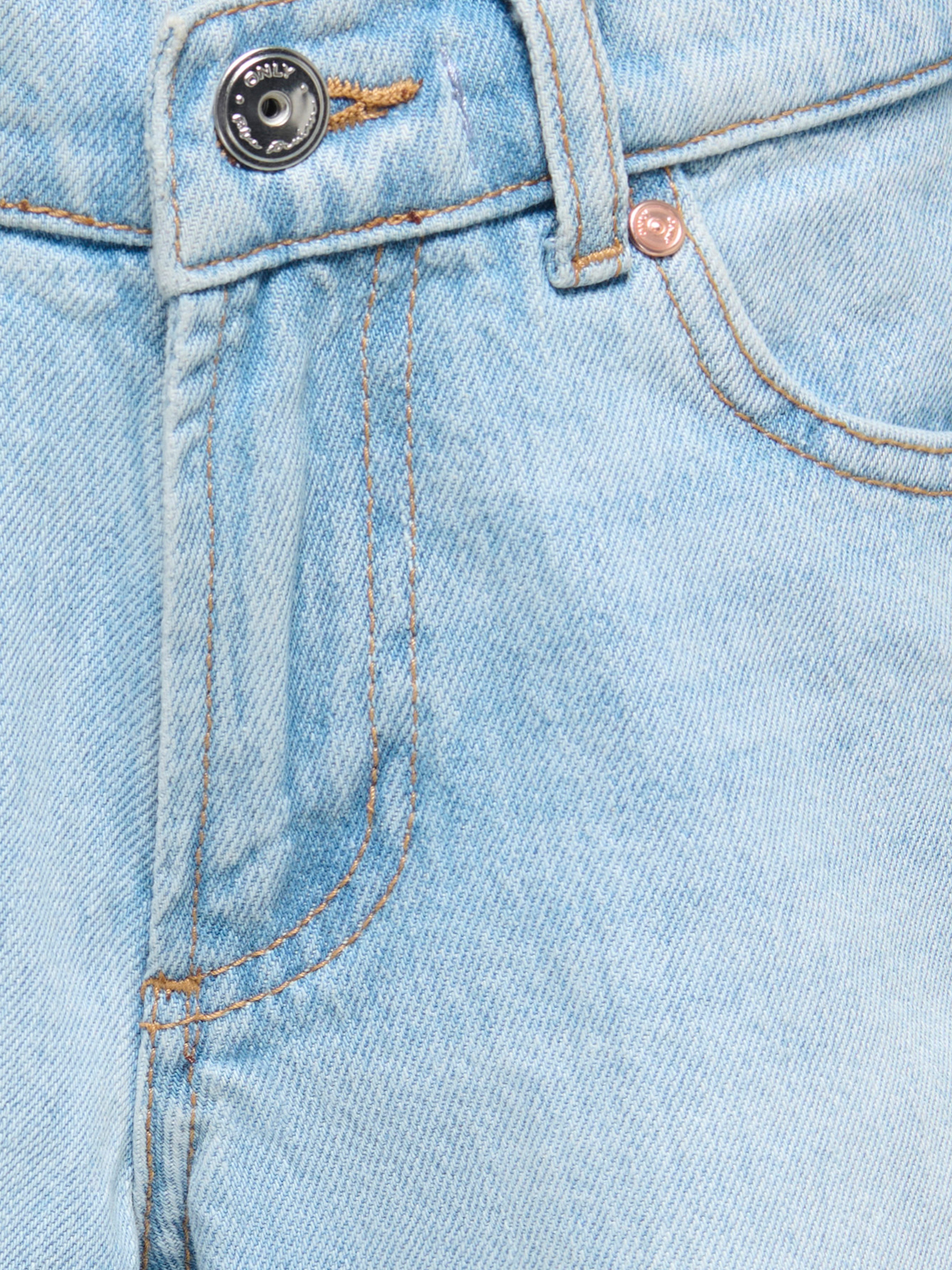 KIDS ONLY Jeansshorts KOGROBYN HW RW SHORTS AZG84 DNM NOOS mit offener Kante am Bein