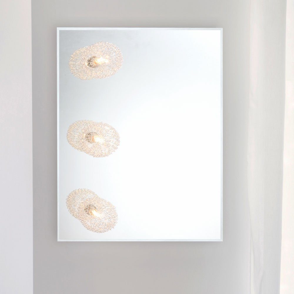 LED Lampe Bad etc-shop Leuchtmittel Licht 5,7W LED Warmweiß, Wandleuchte, Aluminium Leuchte Wand Spiegel inklusive, Badezimmer