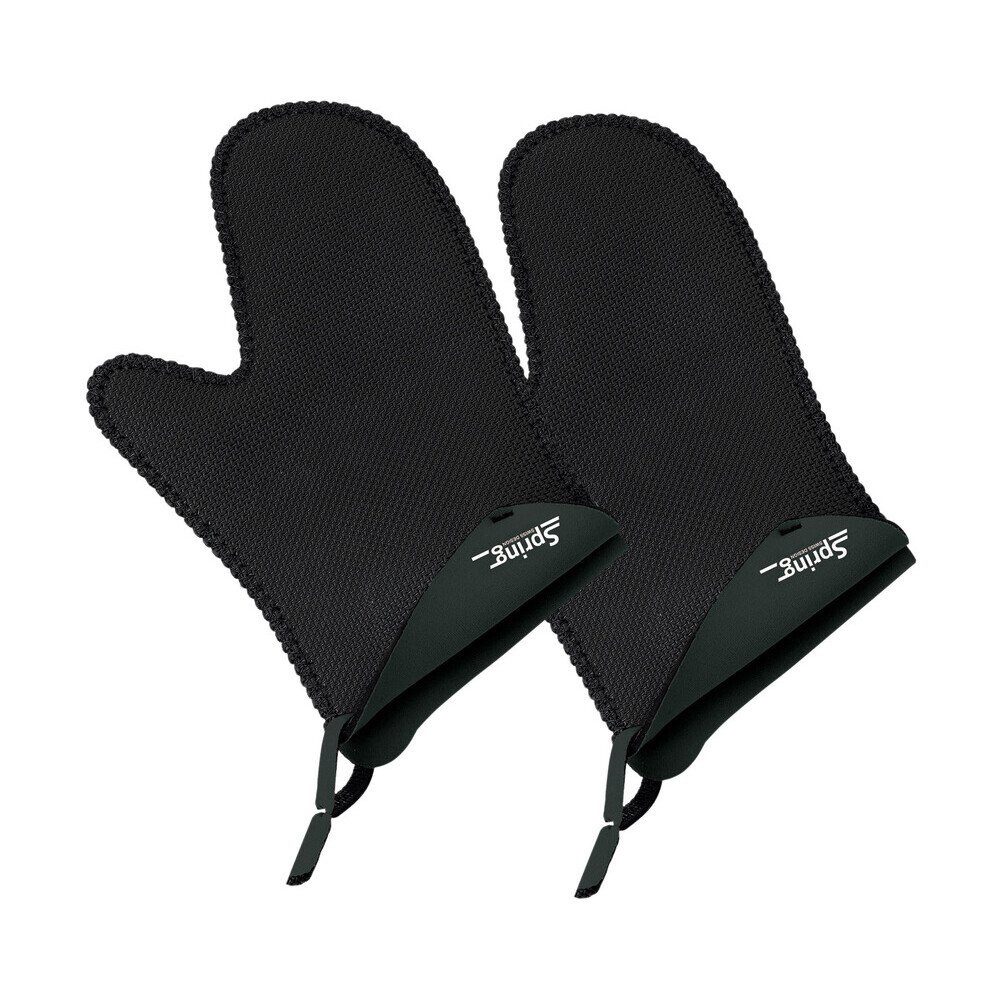 Hitzeschutzhandschuhe Handschuh kurz 2er-Set Grips schwarz