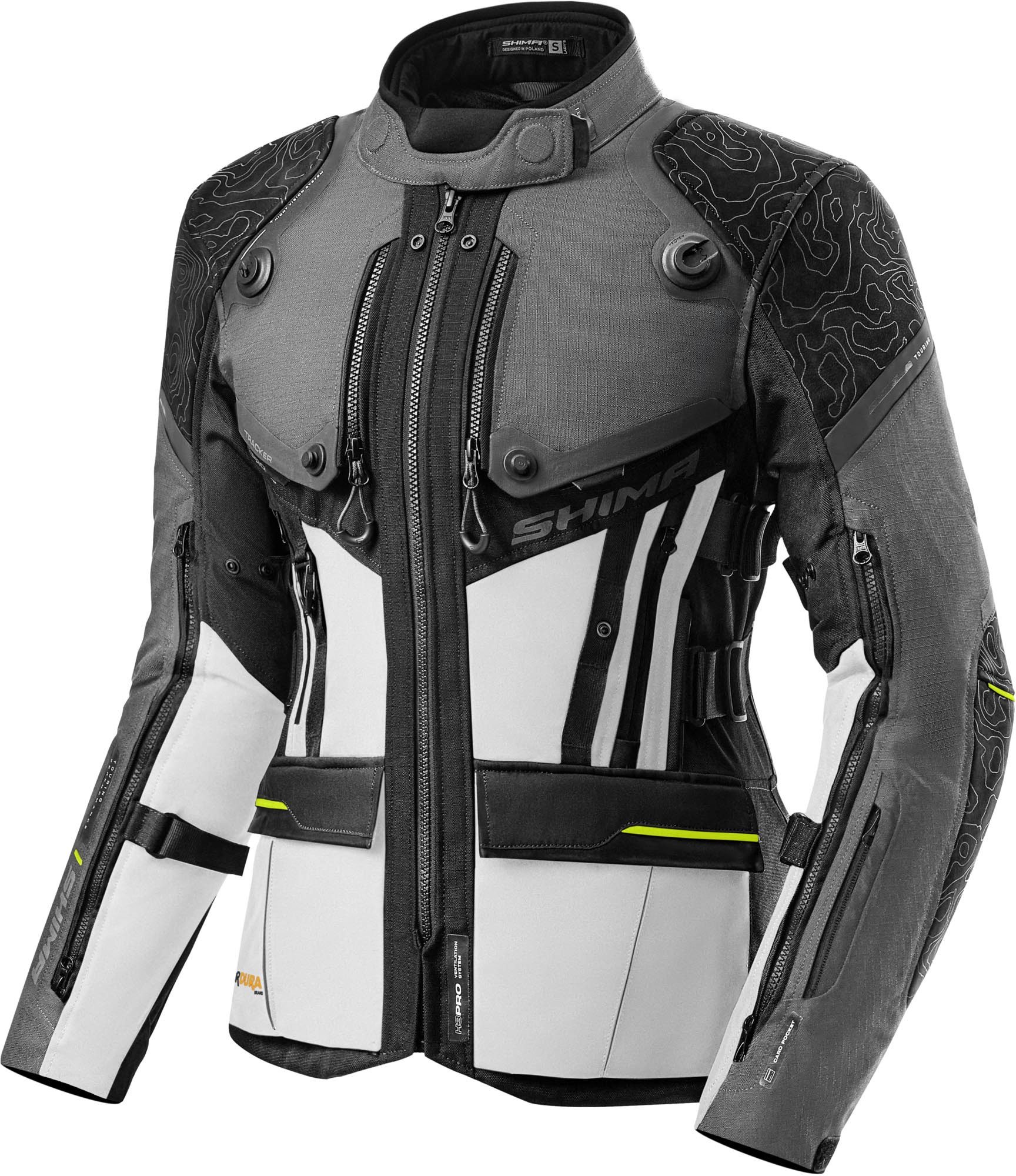 SHIMA Motorradjacke Tracker Damen Motorrad Textiljacken Rückenprotektor enthalten,Ellenbogenprotektoren enthalten,Schulte