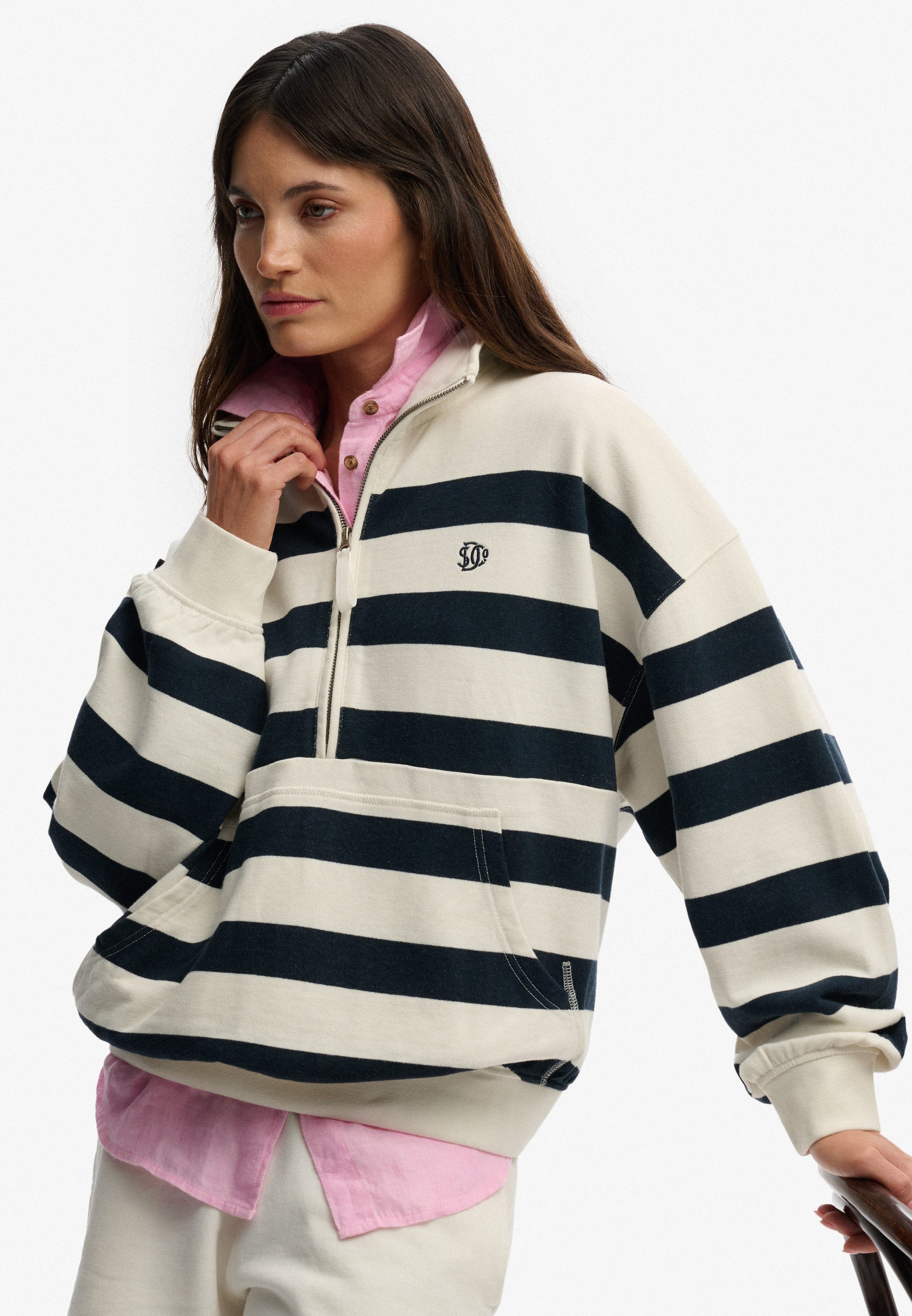 Superdry Sweatshirt STUDIOS STRIPE HALF ZIP