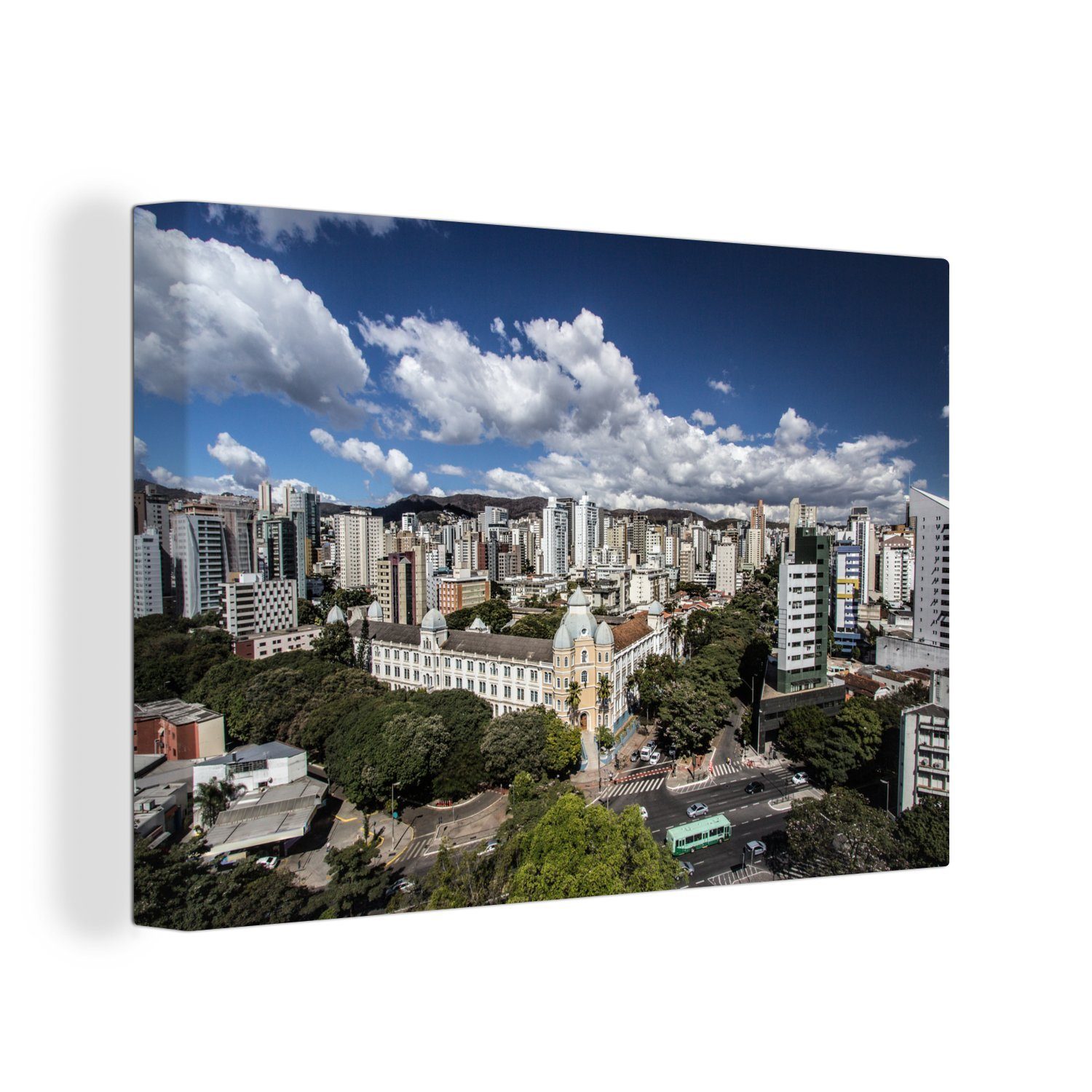 OneMillionCanvasses® Leinwandbild Die südamerikanische Stadt Belo Horizonte in Brasilien, (1 St), Wandbild Leinwandbilder, Aufhängefertig, Wanddeko, 30x20 cm