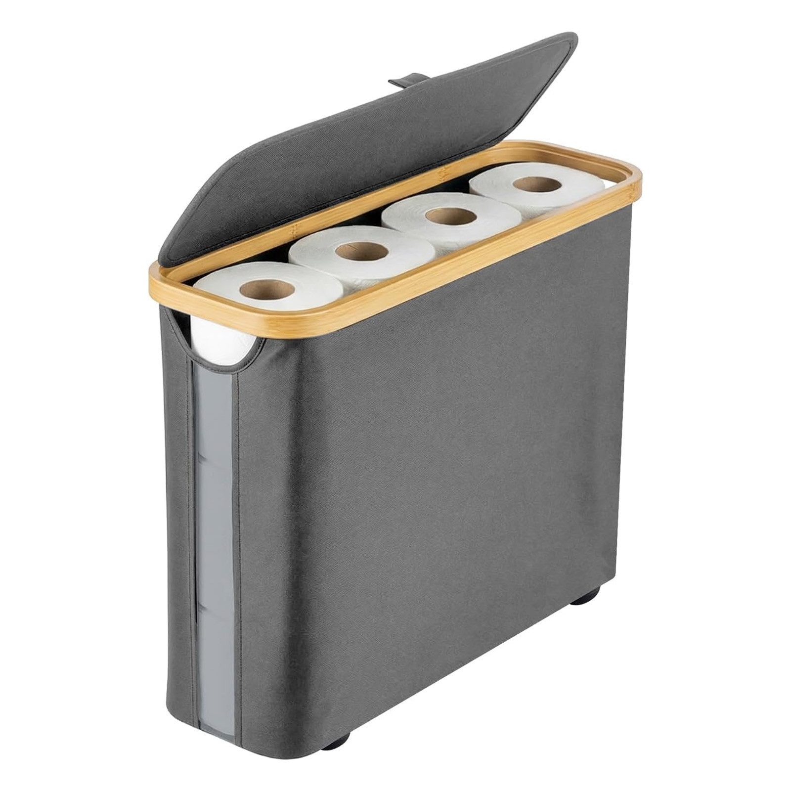 Youyijia Toilettenpapierhalter 28L Toilettenpapier Aufbewahrung Korb mit Deckel für 9-12 Rollen