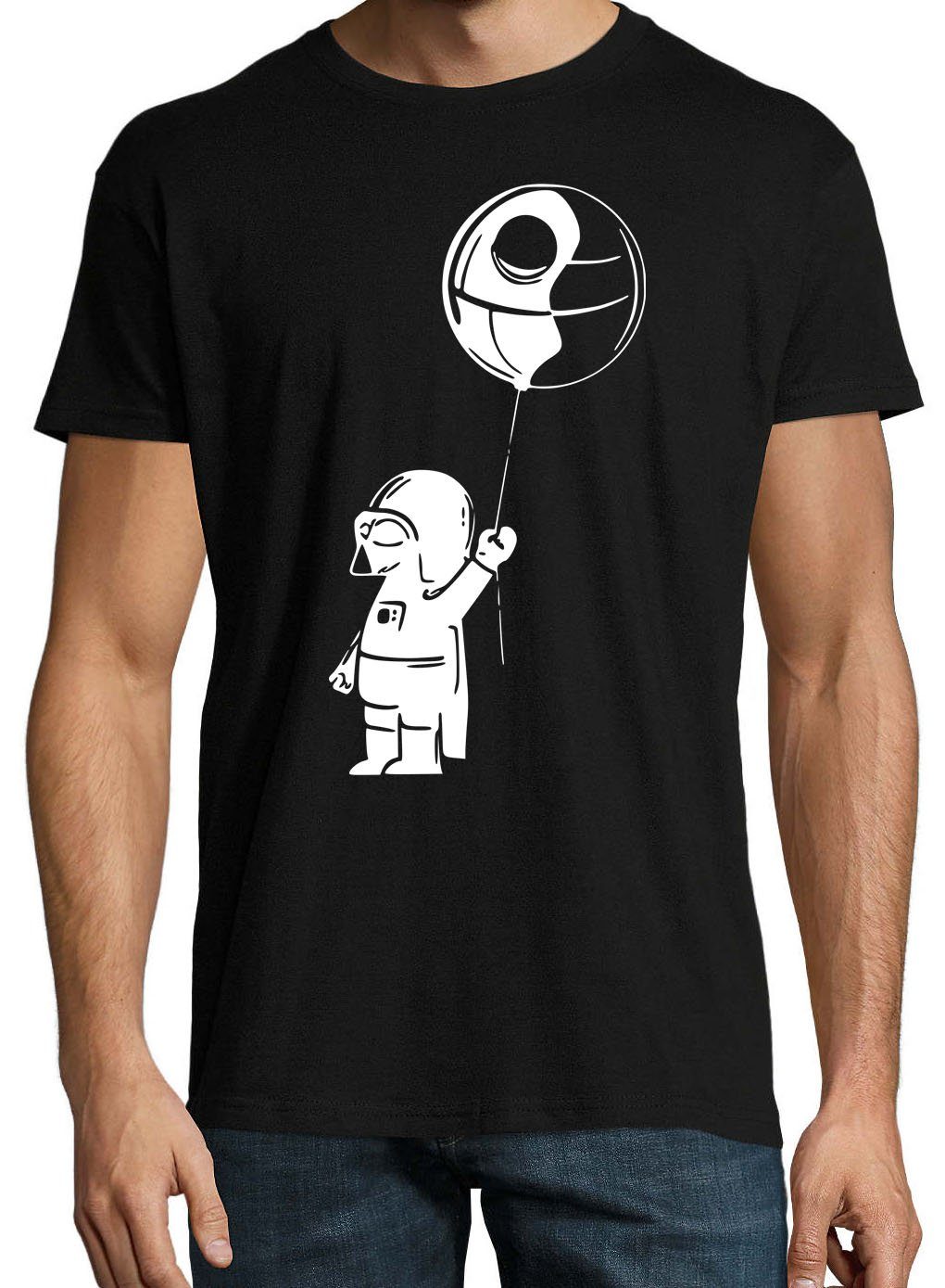 Youth Designz T-Shirt Baby Vater Schwarz Herren Frontprint Shirt mit lustigem
