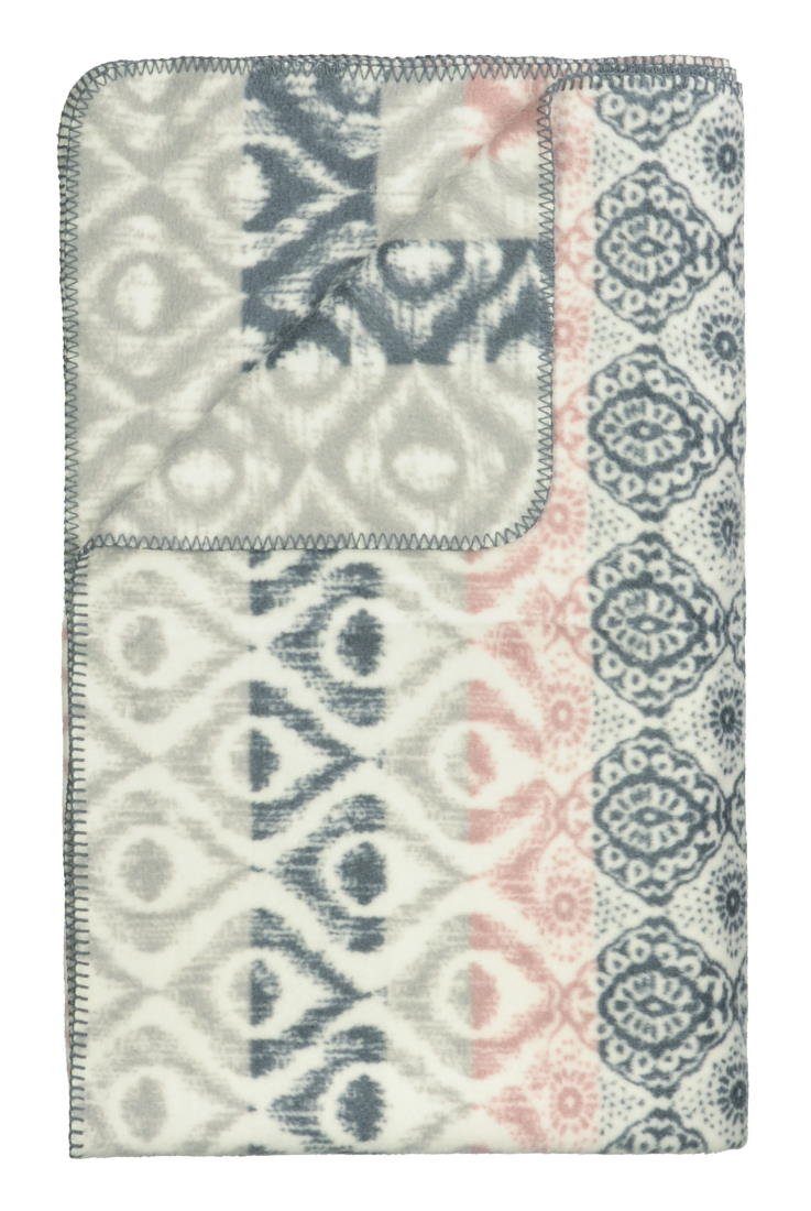 Wohndecke Kuscheldecke Plaid ORNAMENTE zum Wohlfühlen warm & flauschig, LIVING DREAMS, nachhaltig produziert in Europa