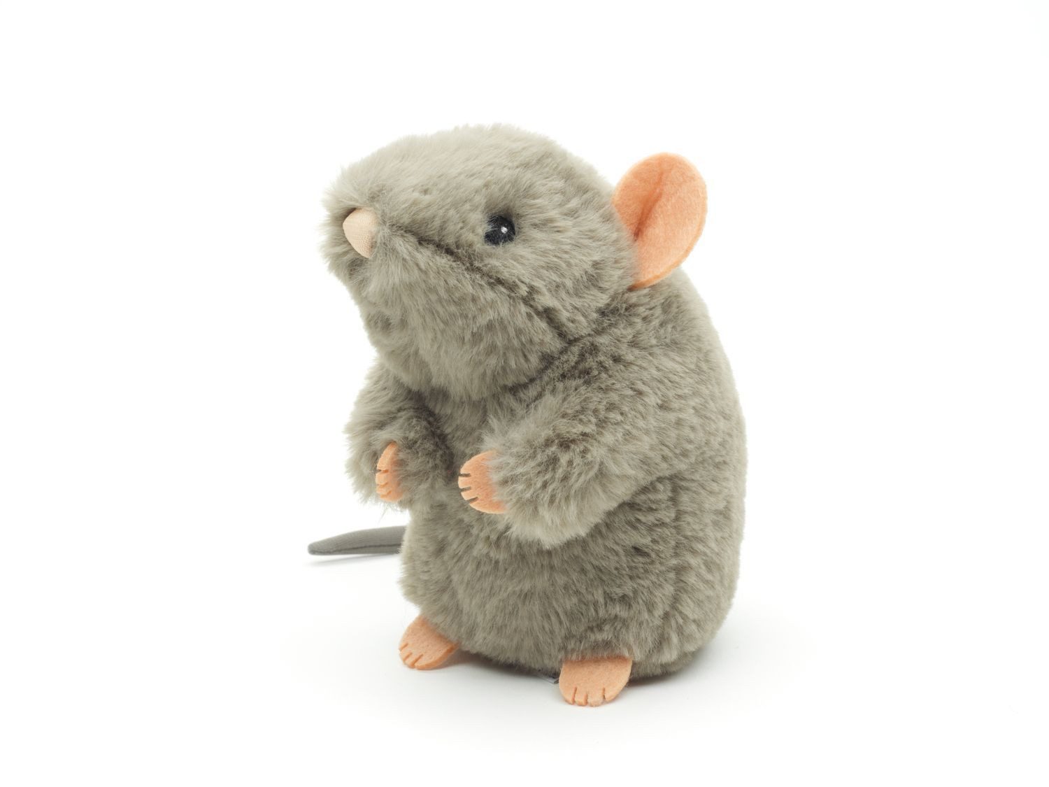 Teddys Rothenburg Kuscheltier Maus grau sitzend 15 cm Plüschmaus (Stoffmaus Plüschmaus, Plüschtiere Mäuse Stofftiere)