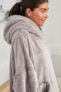 Next Damenbademantel Kapuzendecke aus Fleece, Polyester