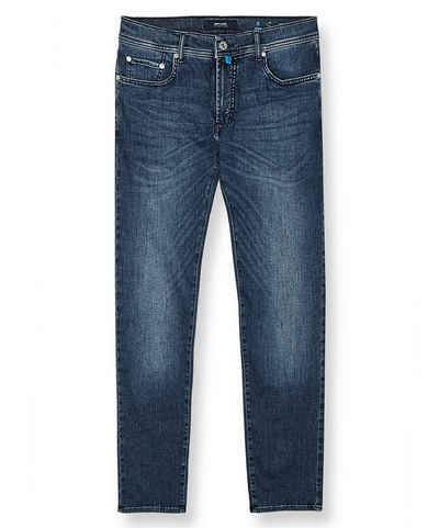 Pierre Cardin 5-Pocket-Jeans PIERRE CARDIN LYON TAPERED dark blue used mustache 34510 8048.6816 -