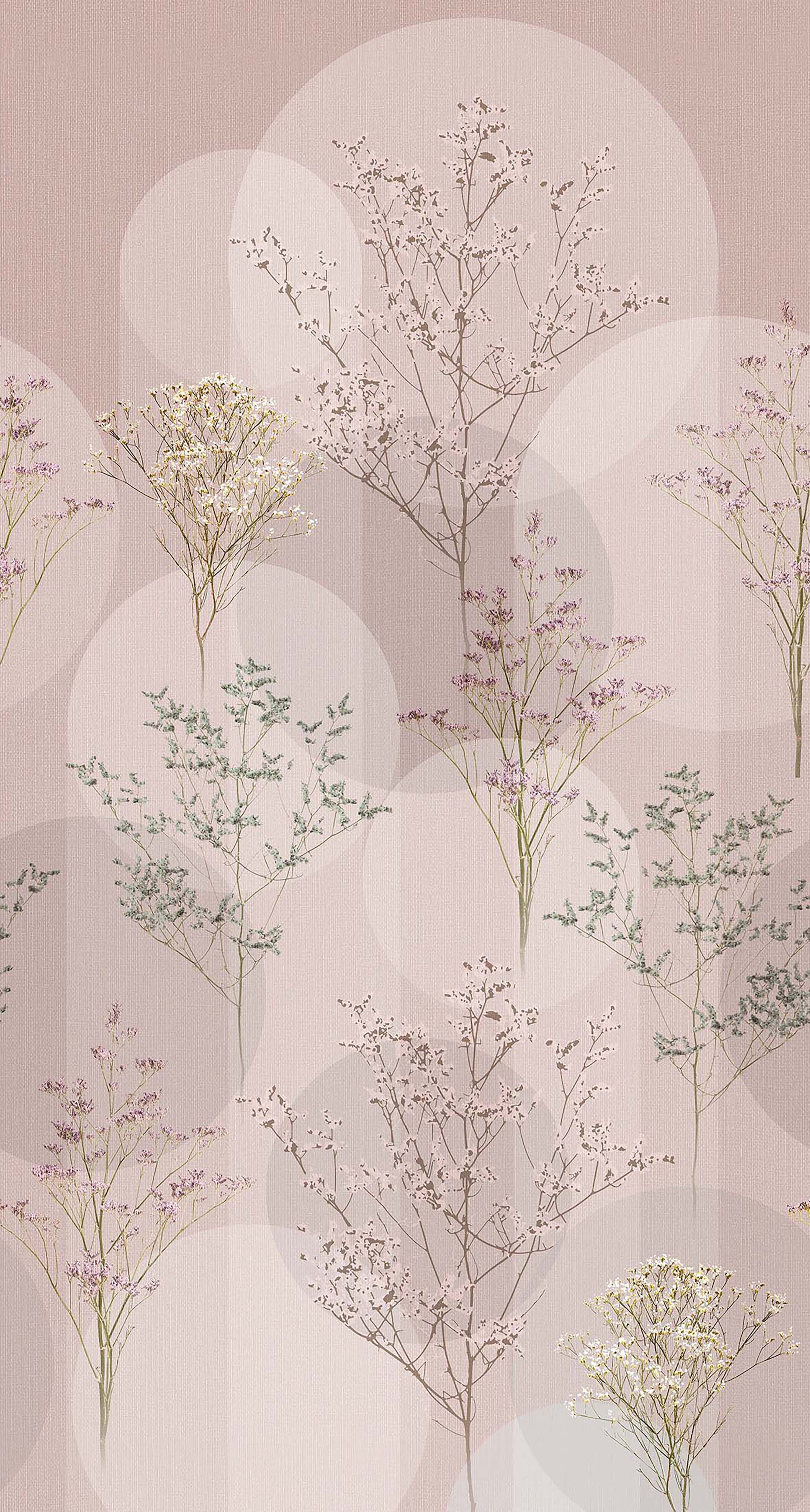 Erismann Vliestapete Botanische Tapete Leinenoptik rosa Erismann 226810