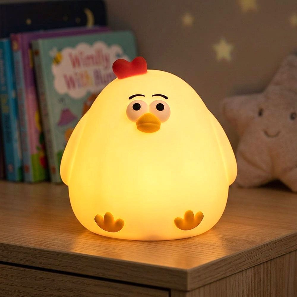 FISCHER & HONSEL LED Nachtlicht, Leuchtmittel inklusive, Warmweiß, LED Nachtleuchte Silikon weiß Warmweiß Akku Timer Dimmbar L 11,5 cm