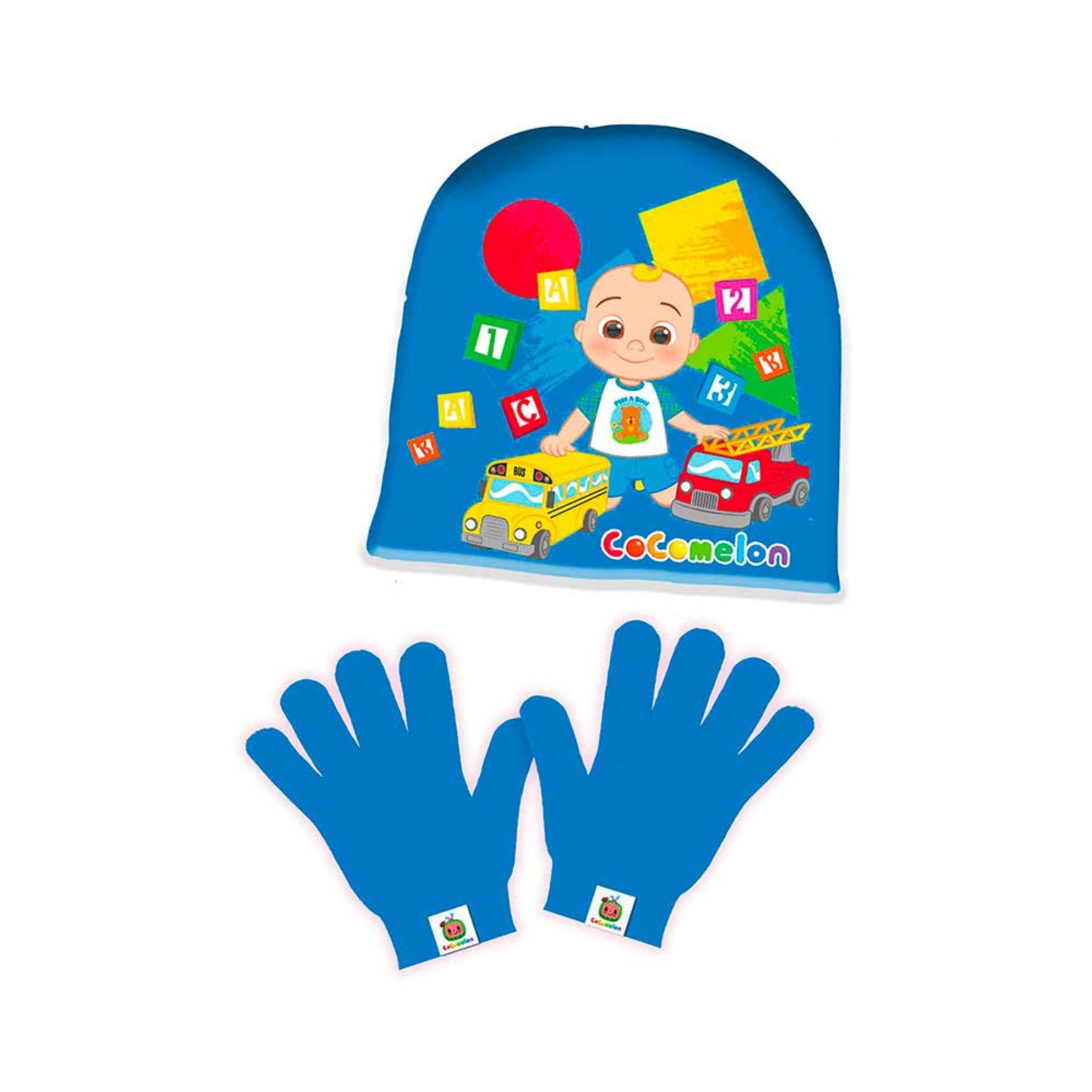 COCOMELON Fleecemütze Warm Mütze und Handschuhe Winterset