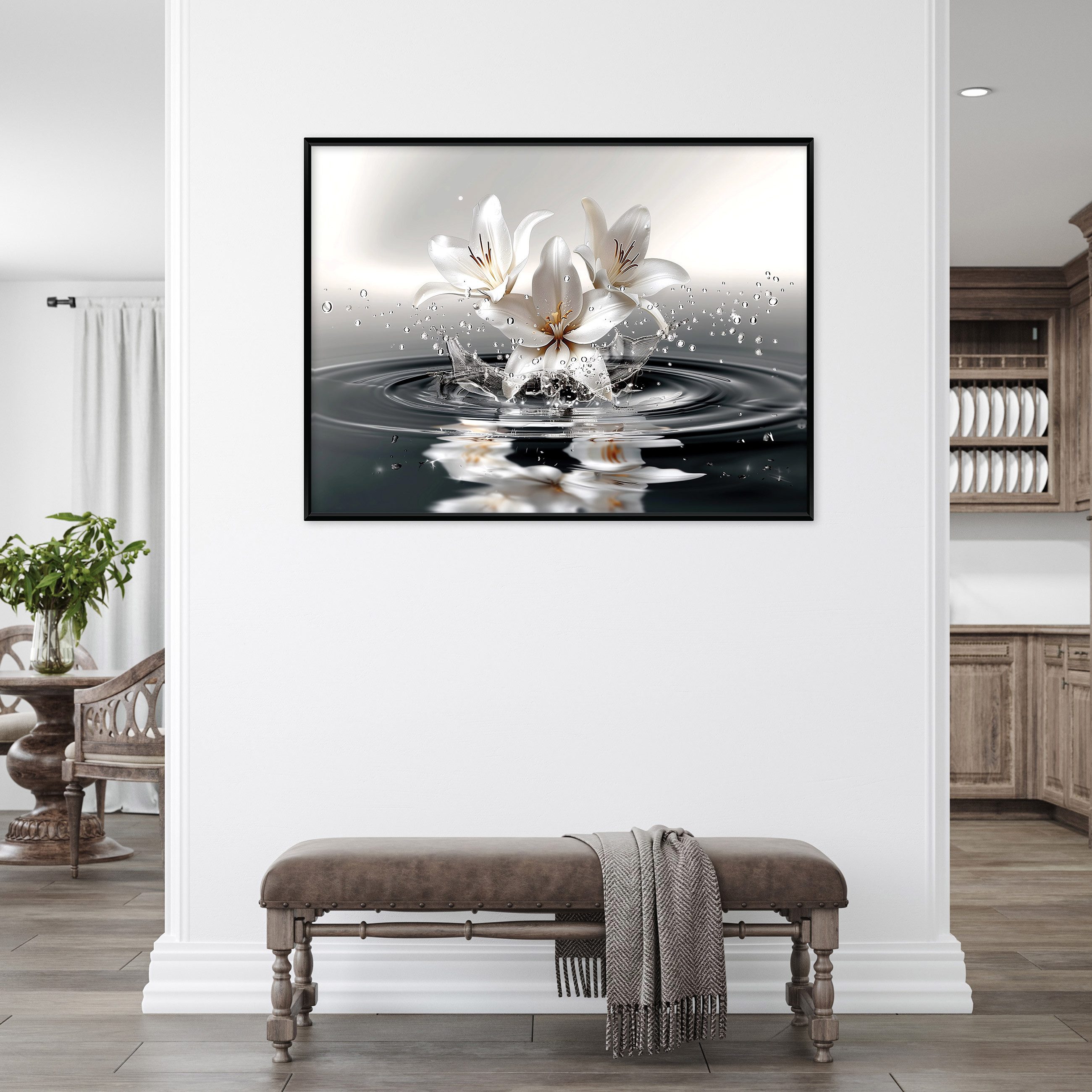 Wallarena Leinwandbild Abstrakt Blumen Modern Wandbilder günstig online kaufen