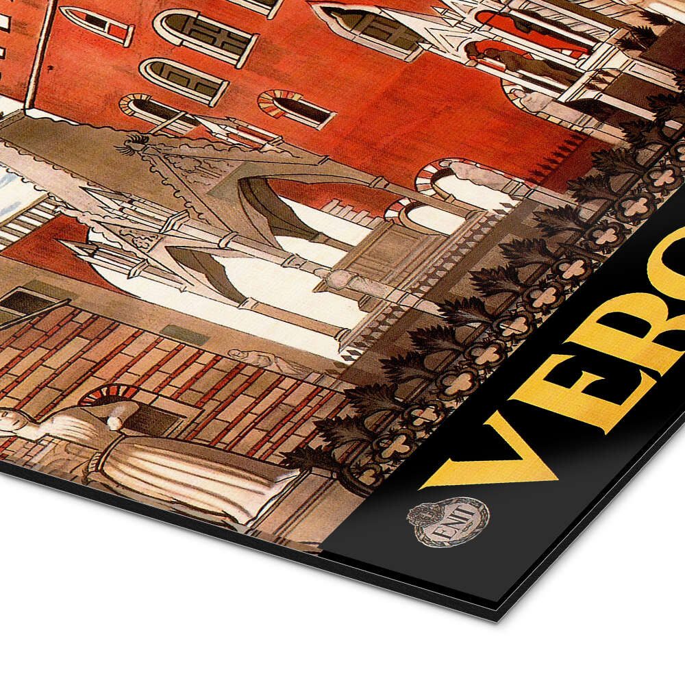 Posterlounge Wandbild Italien - Verona, Vintage Travel Collection, erhältlich als Poster, Leinwandbild, Wandsticker oder Acrylglasbild