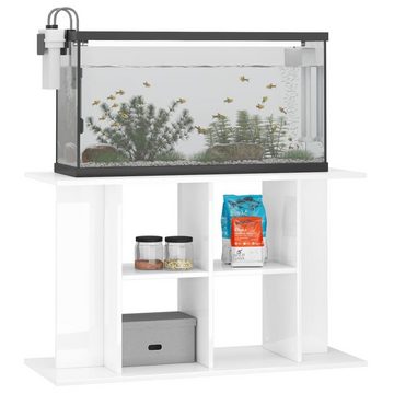 vidaXL Aquariumunterschrank Aquariumständer Hochglanz-Weiß 100x40x60 cm Spanplatte Aquarium Unters