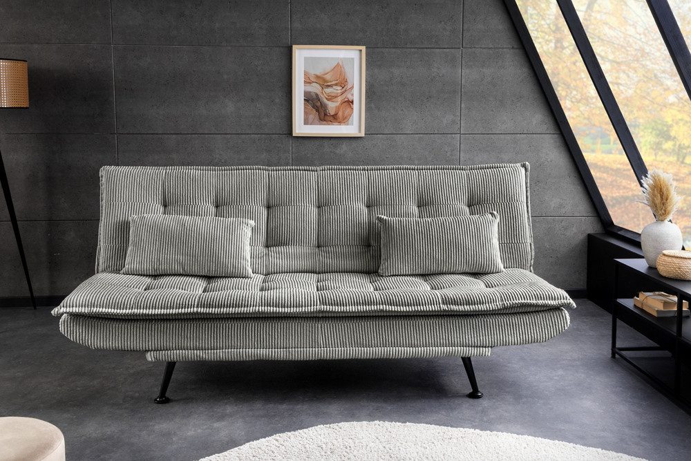 riess-ambiente Schlafsofa JAZZ 195cm greige – 3-Sitzer Sofa mit Bettfunktio günstig online kaufen