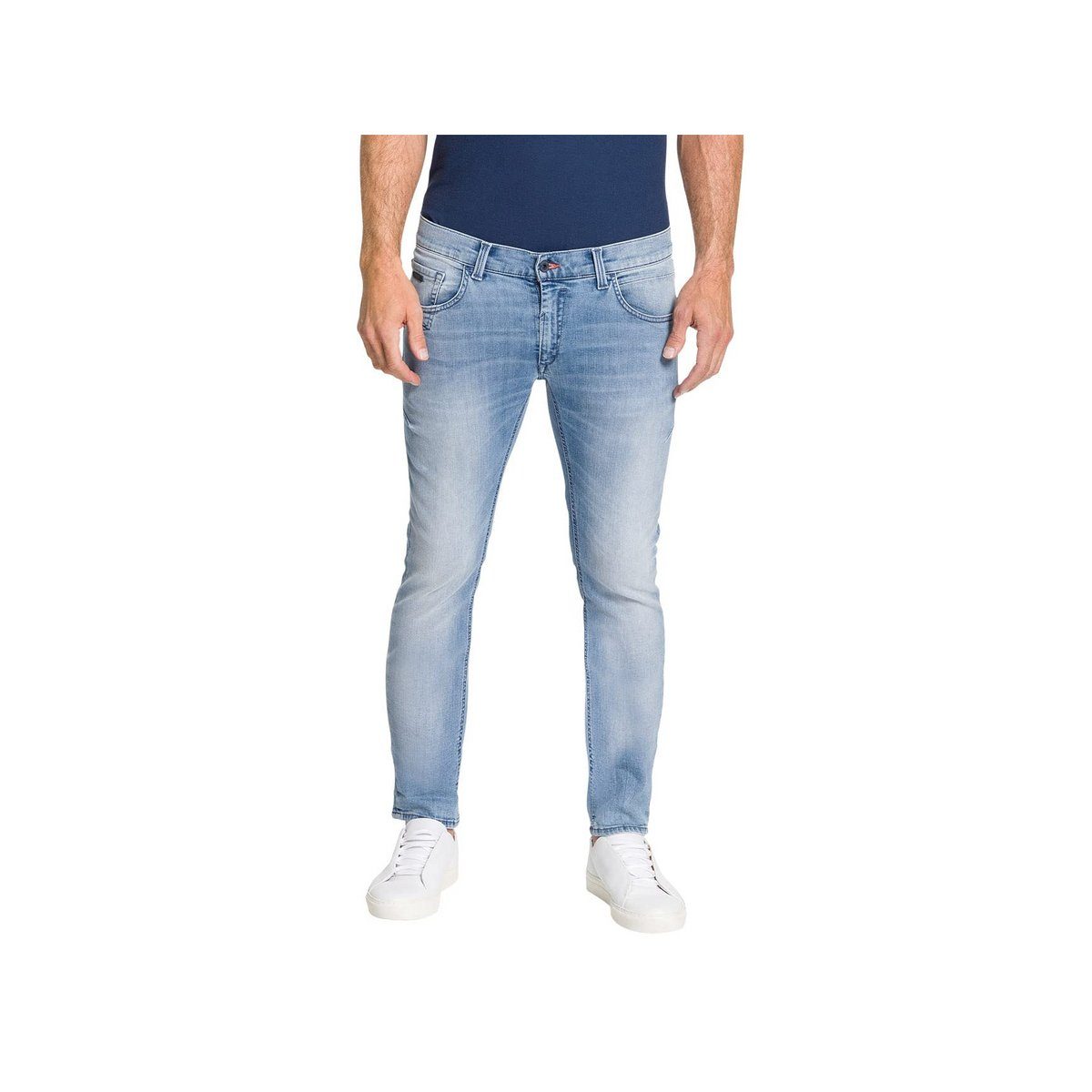 Authentic Pioneer blau (1-tlg) Stoffhose Jeans