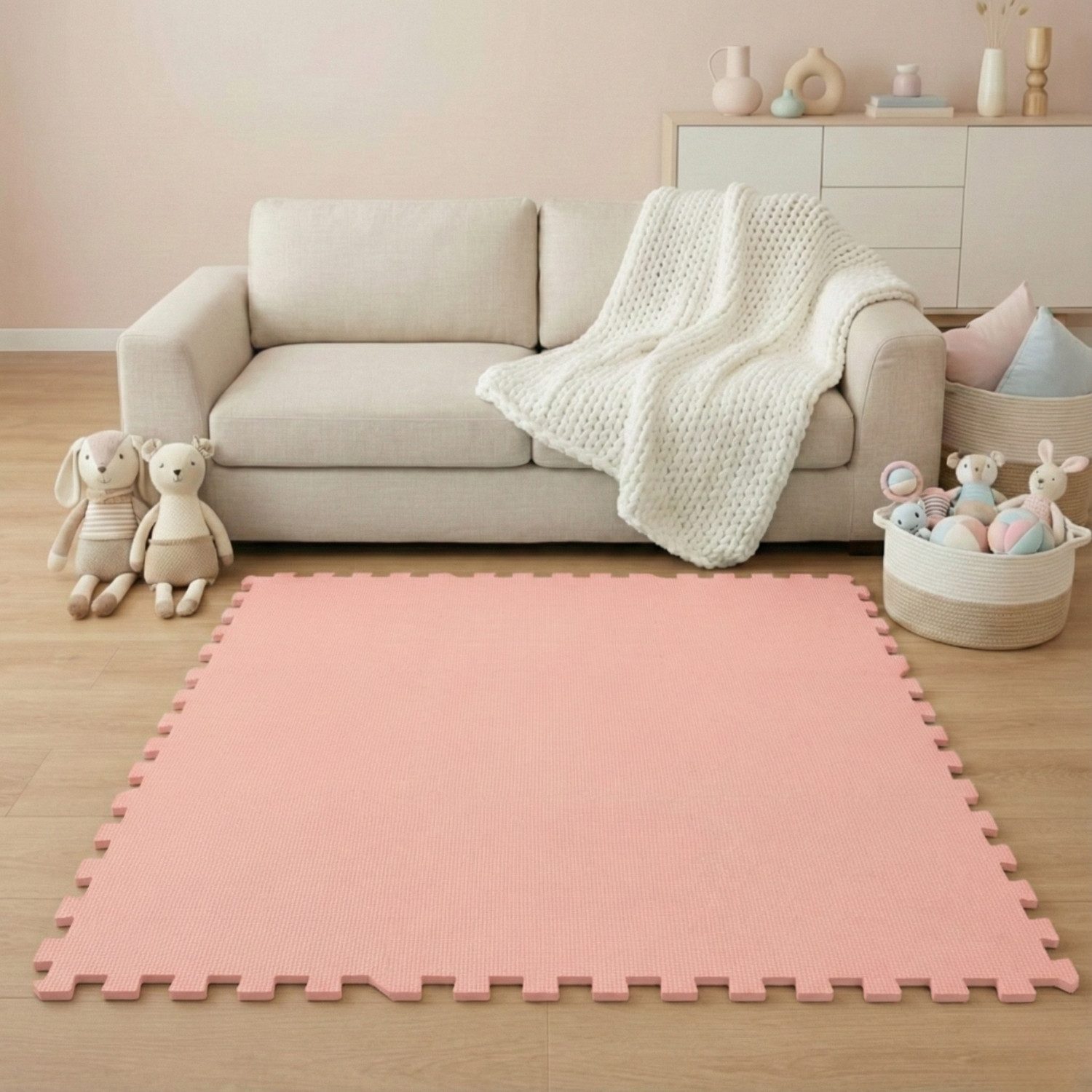 LittleTom Puzzlematte ab dem 1. Tag - 18 Teile Baby Spielmatte - 30 x 30 Kinder Krabbelmatte, (18-tlg), Spielunterlage für Babys und Kleinkinder - Kinderzimmer Puzzleteppich