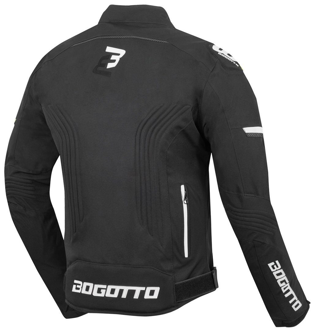 Bogotto Motorradjacke Sparrow Motorrad Textiljacke Wasserdichte Black/White