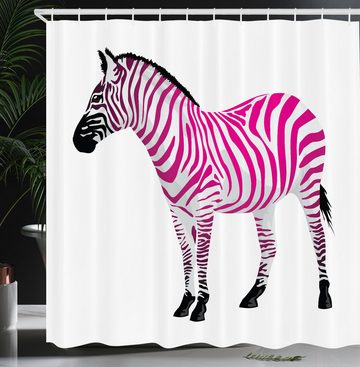 Abakuhaus Duschvorhang Moderner Digitaldruck mit 12 Haken auf Stoff Wasser Resistent Breite 175 cm, Höhe 180 cm, Zebra Savannah Tierkunst