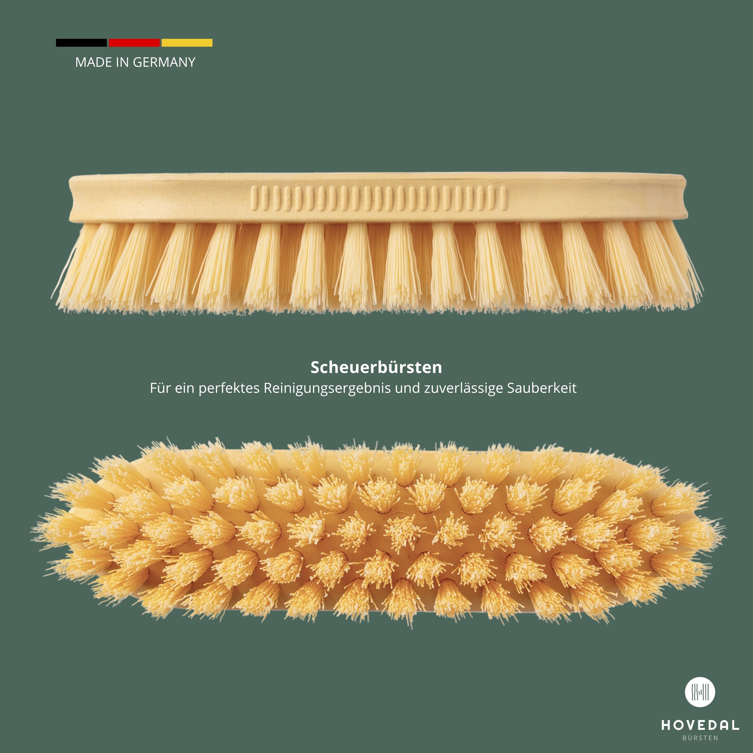 Hovedal Reinigungsbürste 2er Set Scheuerbürste, Scheuerbürsten hart, Putzbürste, Schrubber, Bürsten, Bodenbürste, Terrassenbürste, Bürste Reinigung – Bild 3 von 5