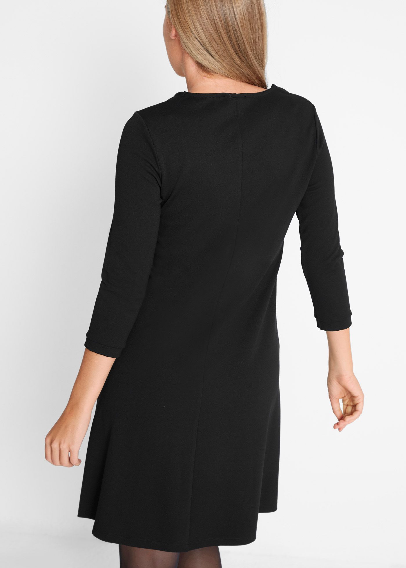 bonprix Shirtkleid leicht ausgestellte A-Linie, knieumspielende Länge, 3/4- günstig online kaufen