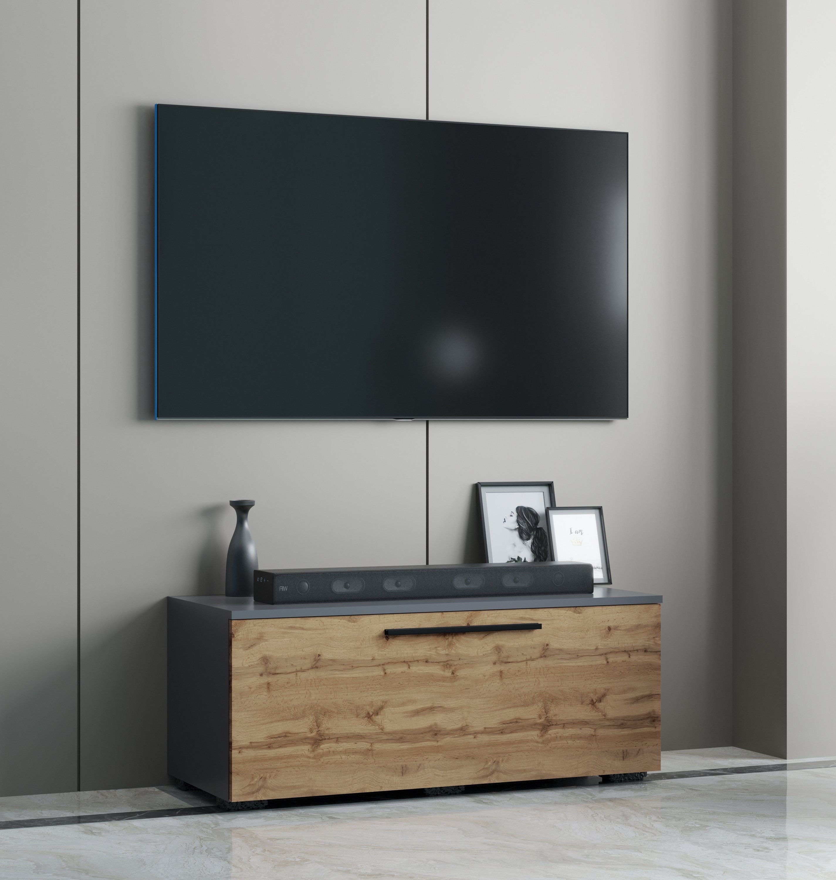 VCM TV-Board TV Möbel Wohnzimmer Arila H. 39 x B. 95 x T. 40 cm