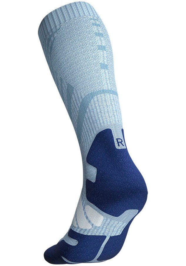 Bauerfeind Sportsocken Outdoor blue/M Compression Socks mit sky Kompression Merino