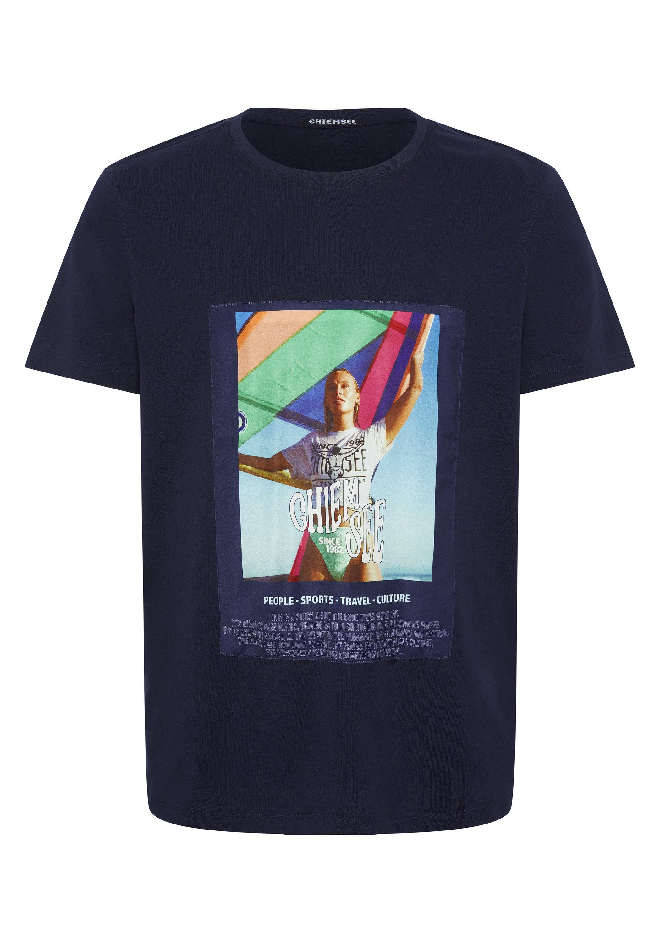 Chiemsee Print-Shirt T-Shirt aus Baumwolle mit Surf-Fotoprint 1 19-3924 Night Sky