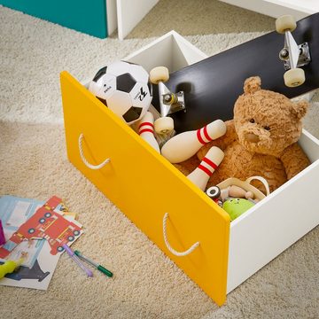 SoBuy Aufbewahrungsbox KMB73, Kinder Spielzeugtruhe Spielzeugkiste mit Deckel Spielzeugbox
