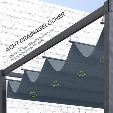 Outsunny Pavillon-Ersatzdach ca. 3 x 2,5 m Pergola-Schattenabdeckung mit UV-Schutz