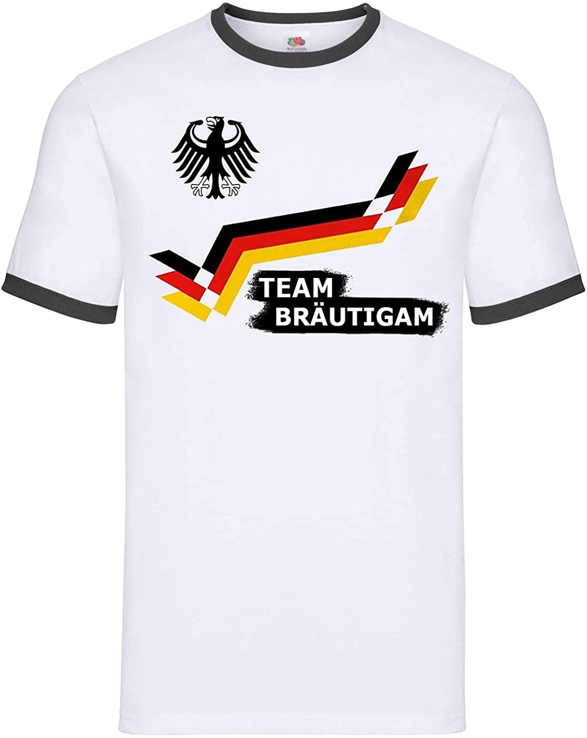 Youth Designz Print-Shirt JGA Bräutigam & Team Bräutigam Herren T-Shirt mit lustigem Spruch Aufdruck TEAM BRÄUTIGAM / Weiß