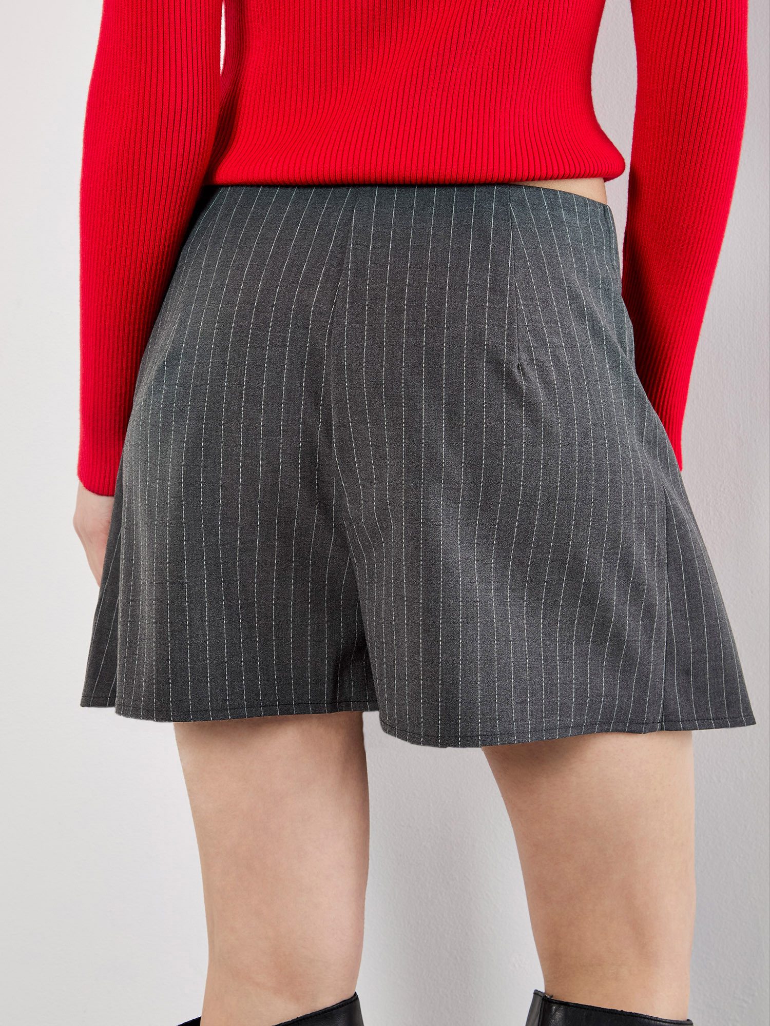 Apricot Skort Mini-Skort mit Nadelstreifen