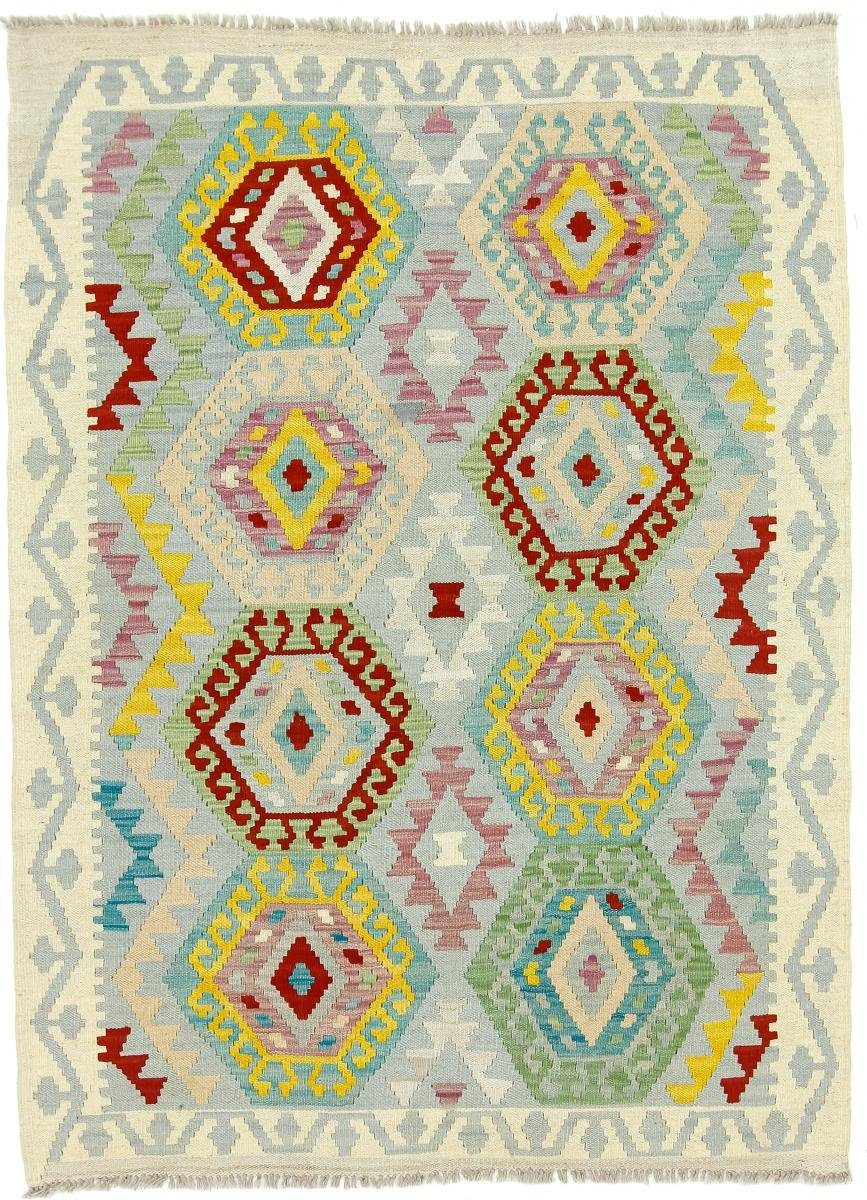 Handgewebter Orientteppich, 129x171 Afghan Orientteppich Nain Kelim rechteckig, mm Höhe: Trading, 3