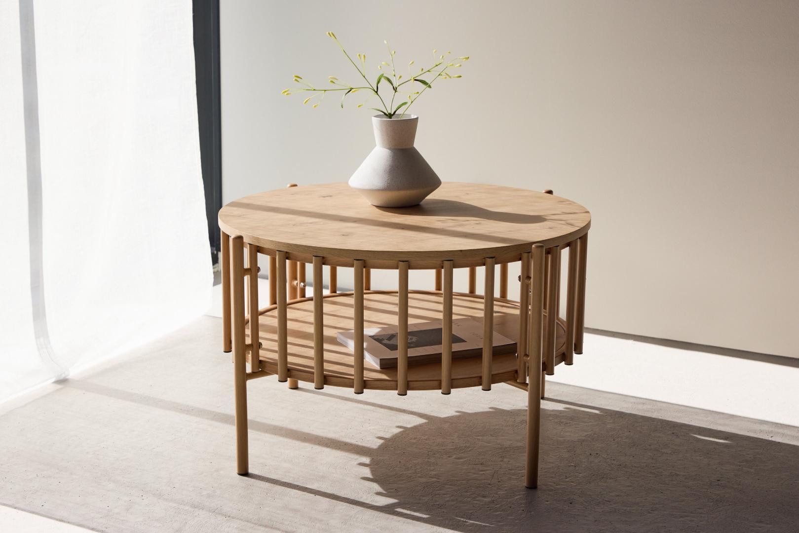 Venture Home Couchtisch Rubbo Couchtisch 1 Regal natur.