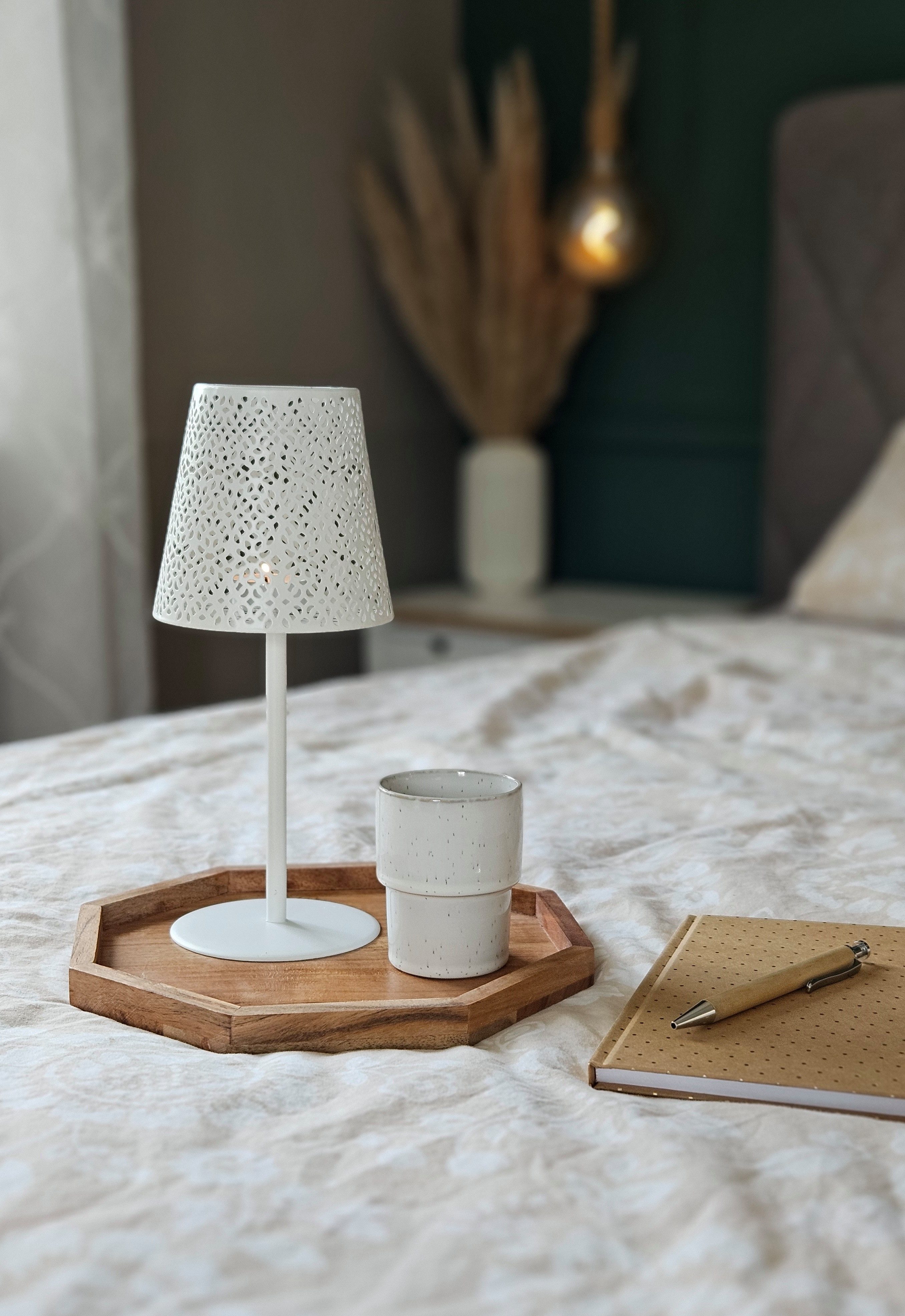 Meinposten Dekotablett Tablett Dekotablett Achteckig Akazie 25 cm Holztable günstig online kaufen