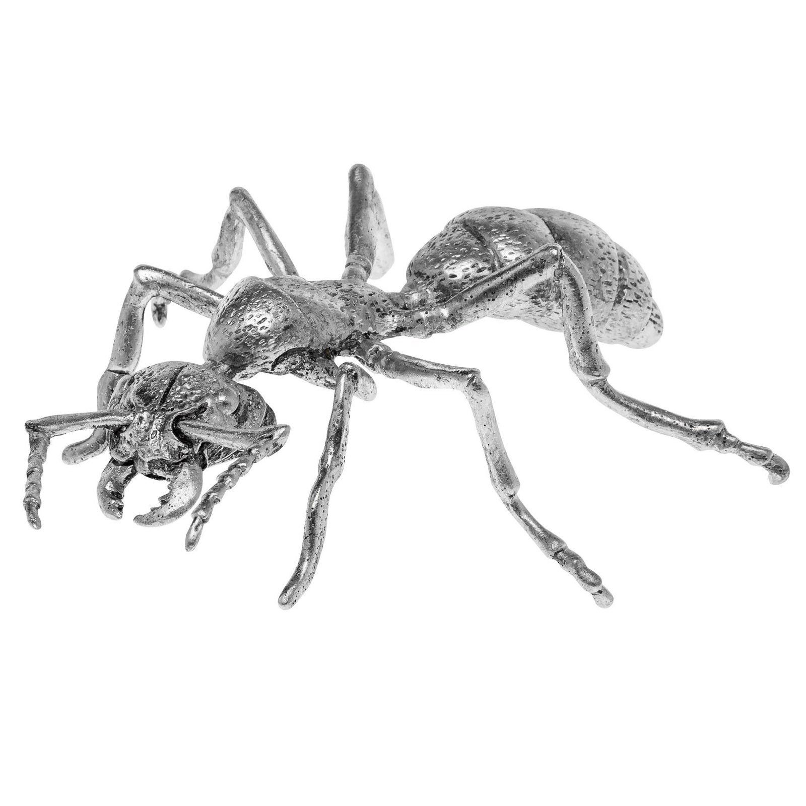 Aubaho Dekofigur Zinnfigur Silber in einer Zinn Ameise Figur Skulptur sculp Insekt Form