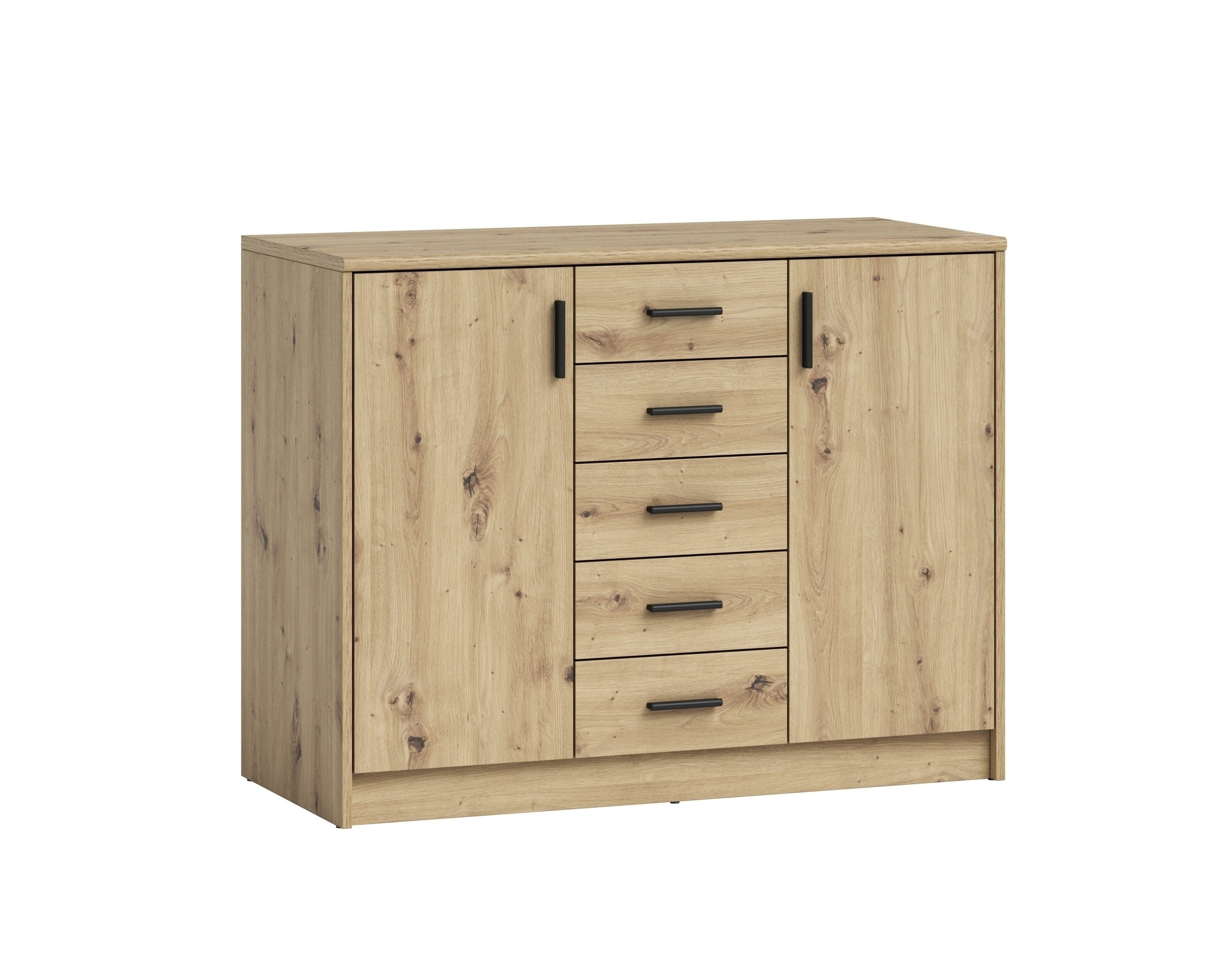 PREISBRECHER Kommode Nelly, in Artisan Eiche Dekor - 109x86x50cm (BxHxT)