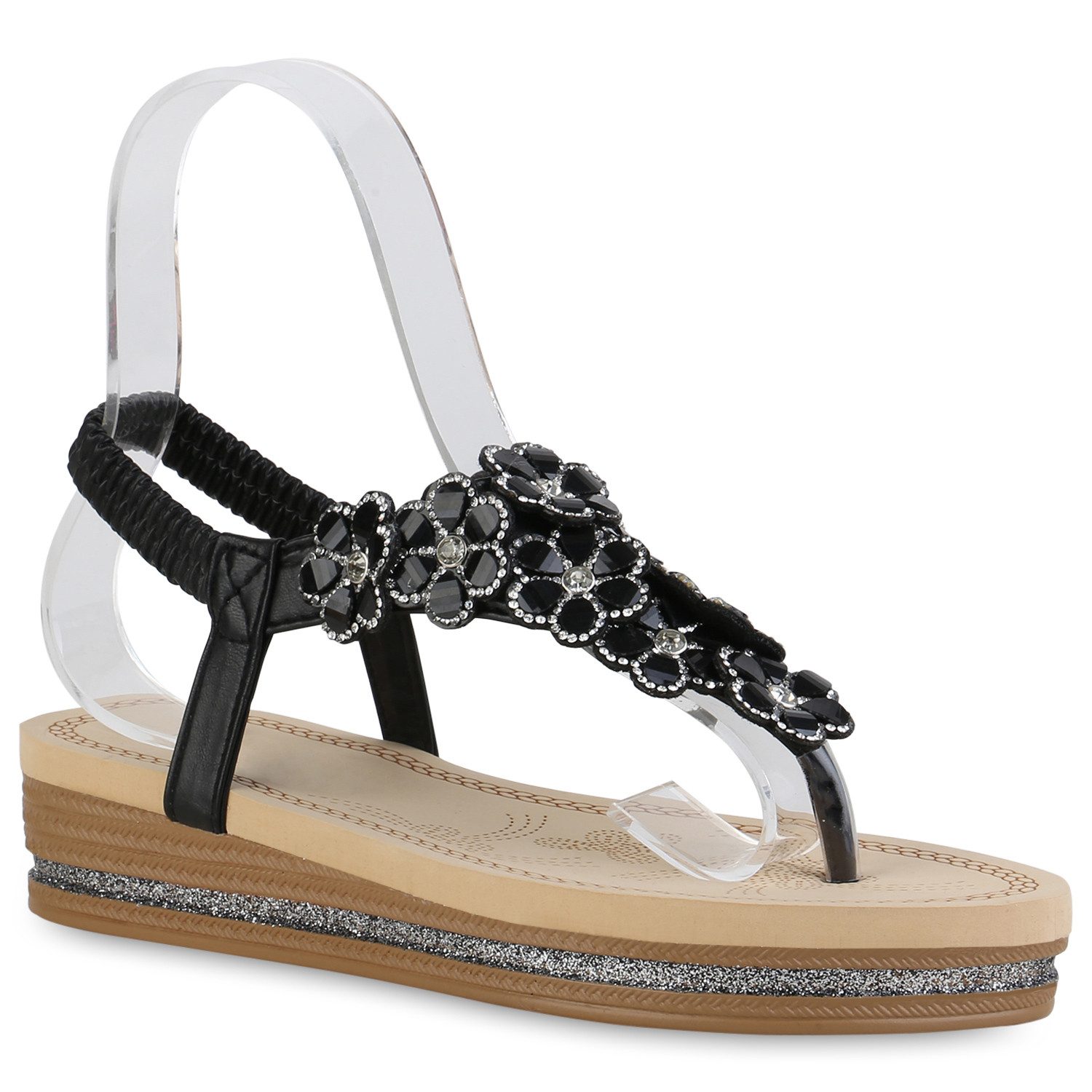 VAN HILL 840397 Keilsandalette Schuhe