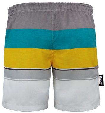 Luvanni Badehose Badehose Herren Badeshorts 600 Beachshorts Boardshorts Schnelltrocknend Streifen Streifenmuster Bunt