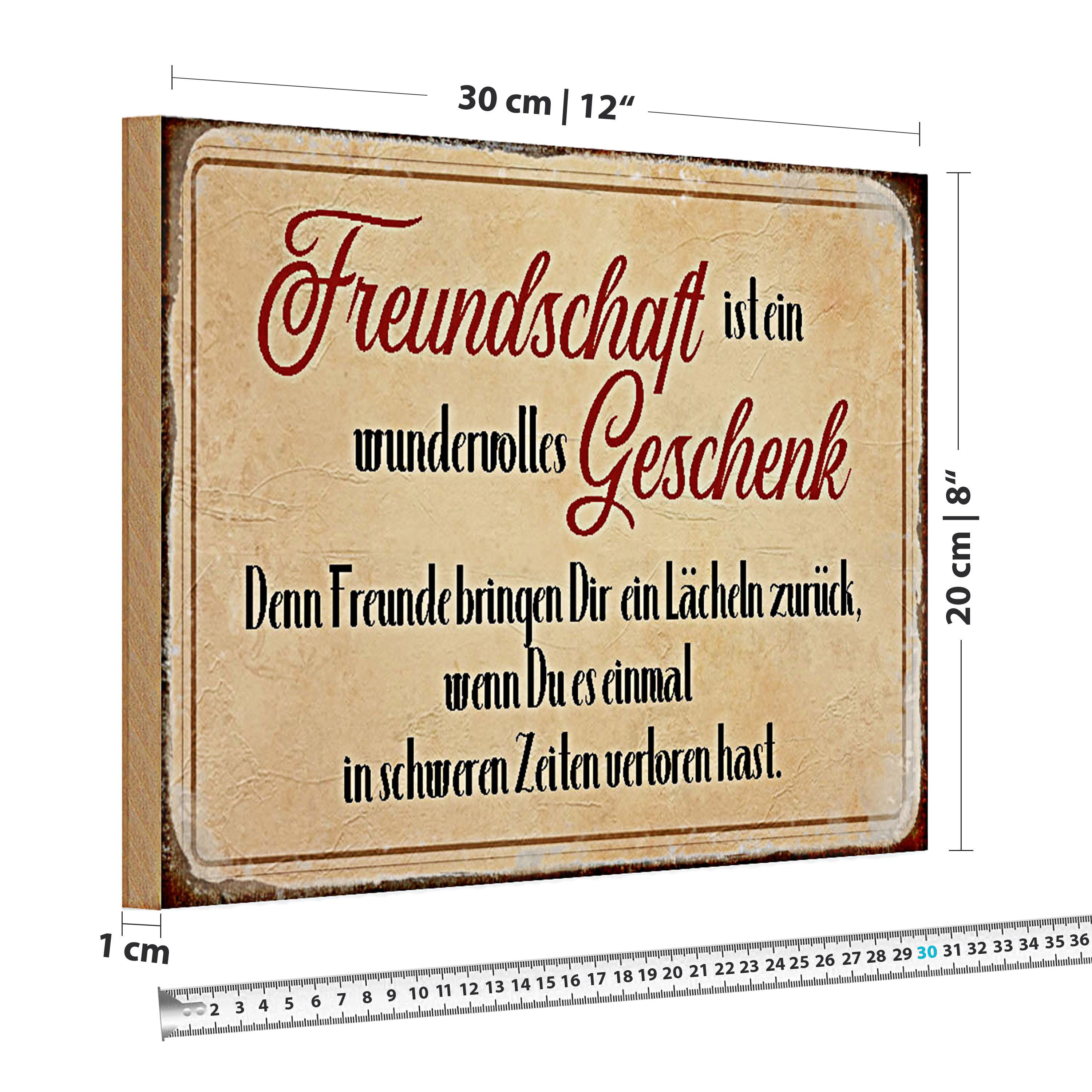 Roomando Holzbild Holzschild Spruch 30x20cm Freundschaft günstig online kaufen