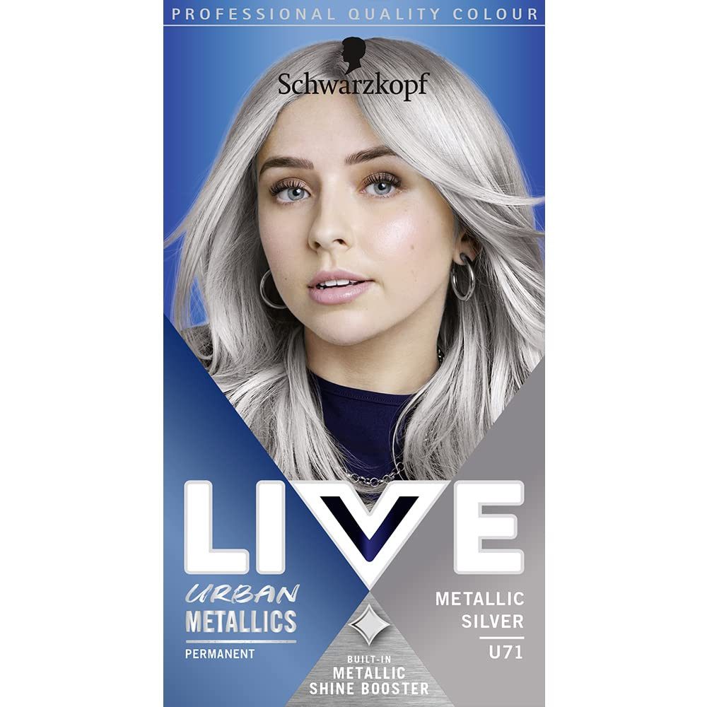 Schwarzkopf Haarfarbe 1x Schwarzkopf LIVE U71 Metallic Silver, 100 ml, 1-tlg.